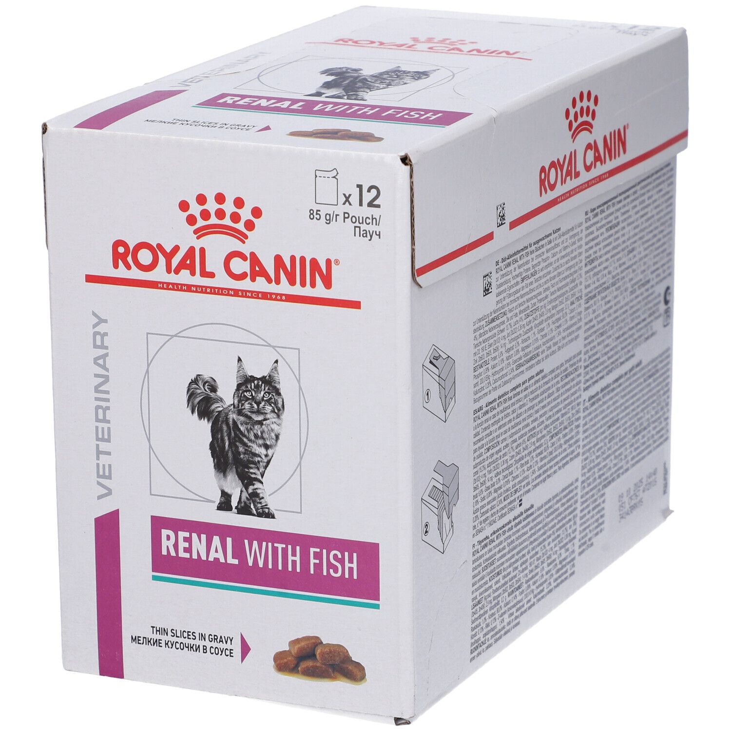 Veterinary Health Nutrition Wet Cat Renal Fish 12X85 G