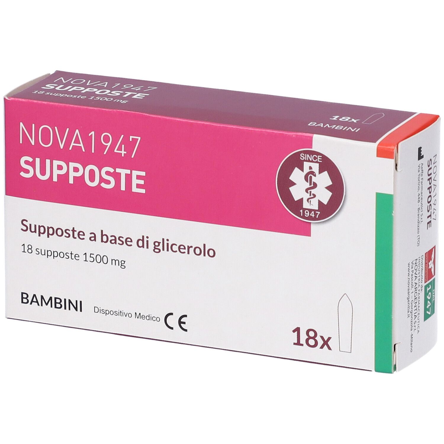Nova1947 Glicerolo 1500mg Supposte Bambini