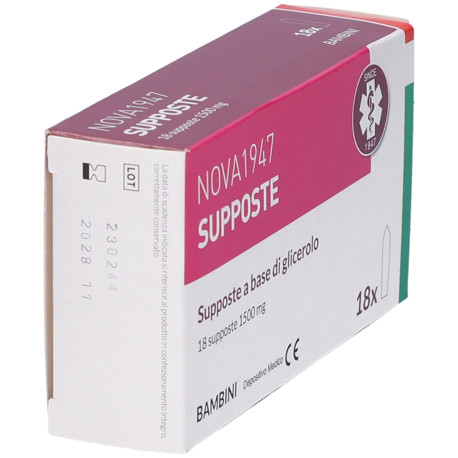 Nova1947 Glicerolo 1500mg Supposte Bambini
