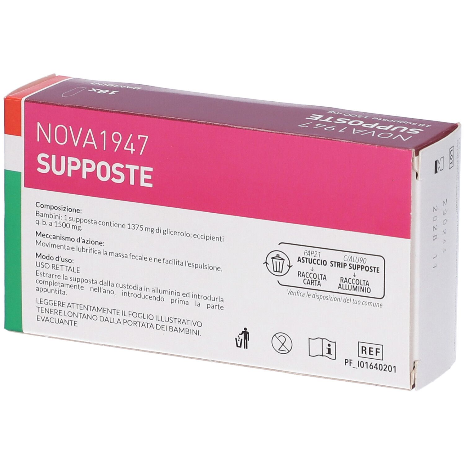 Nova1947 Glicerolo 1500mg Supposte Bambini