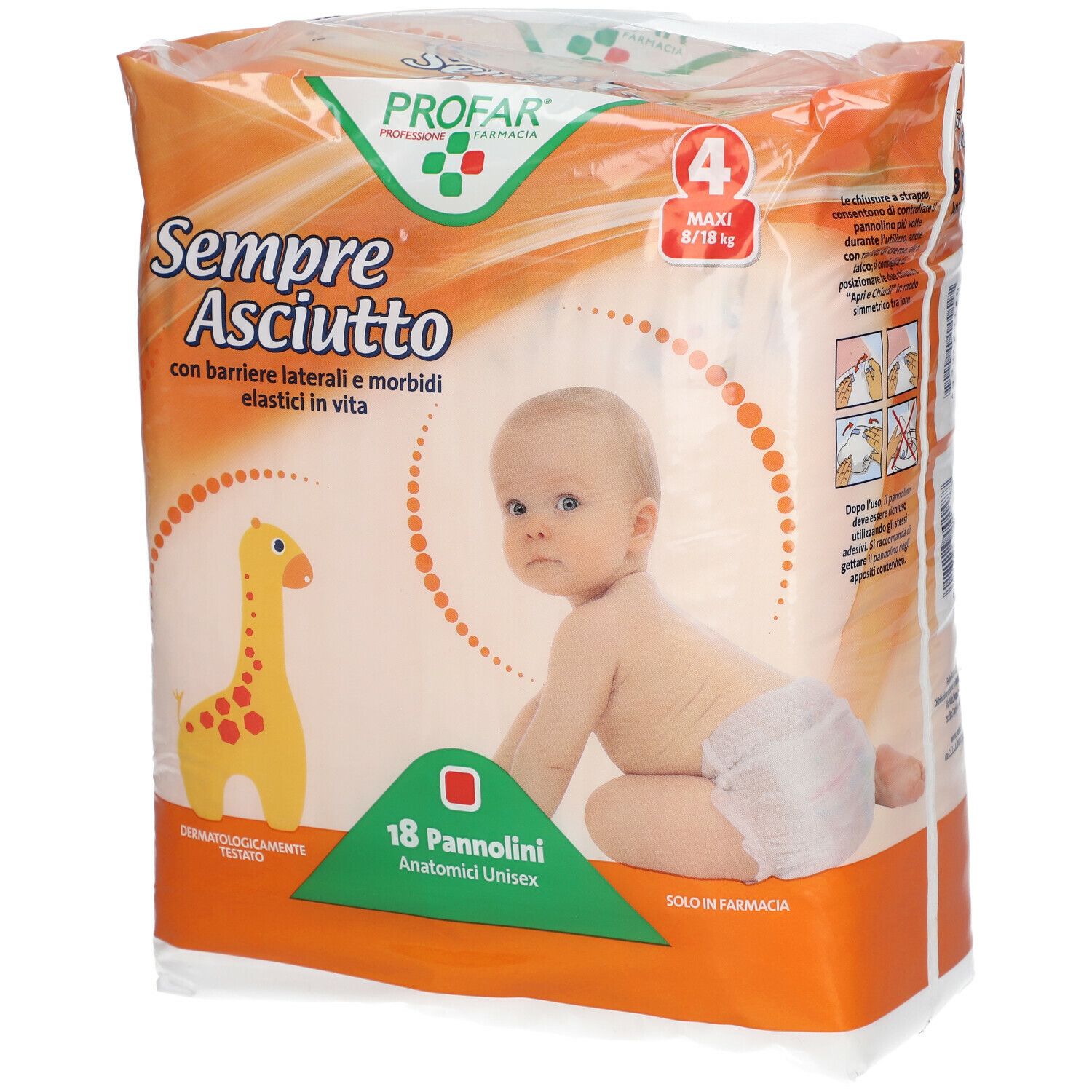 PROFAR® SempreAsciutto Taglia 4 Maxi 8/18 Kg