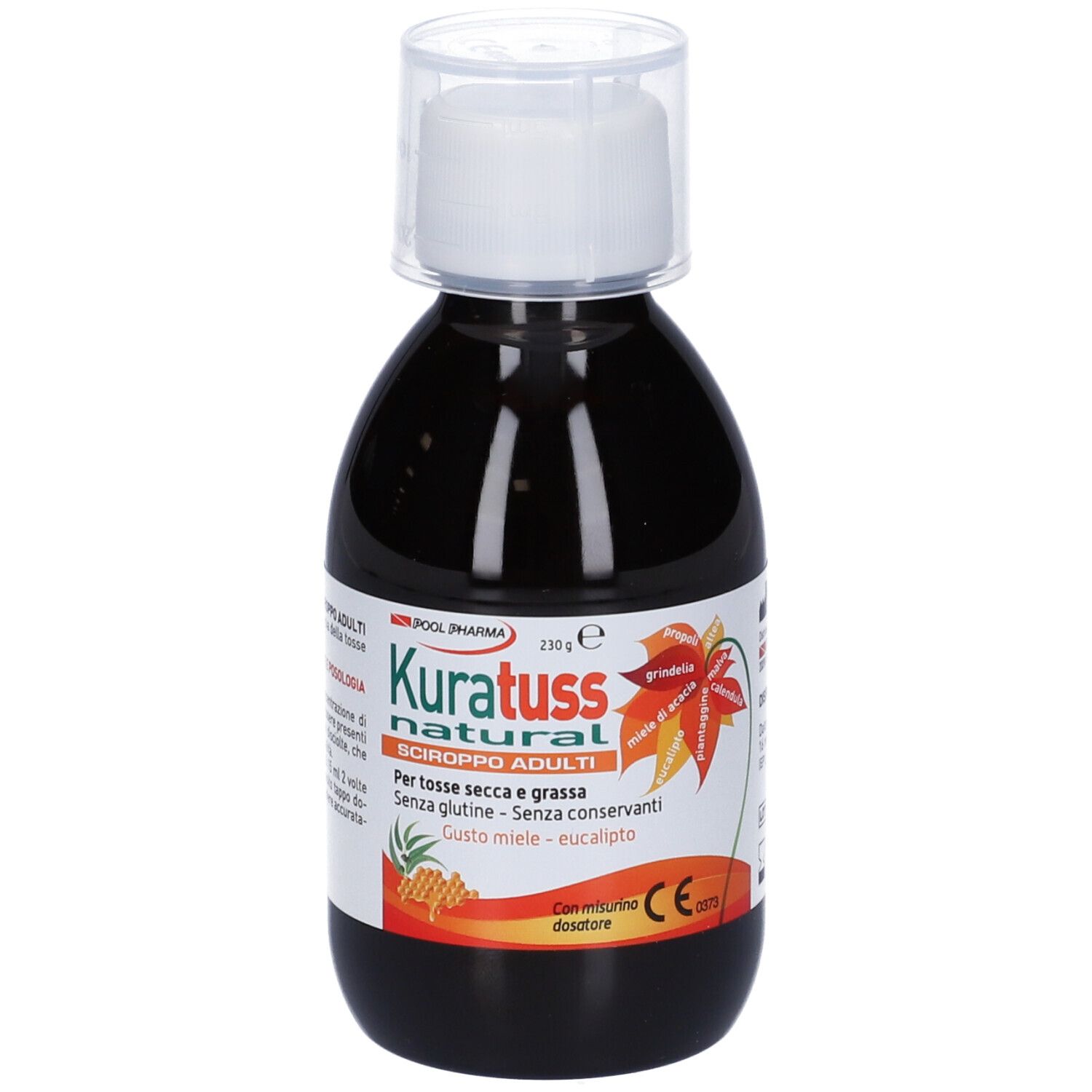 Kuratuss Natural Sciroppo Adulti Tosse Secca Grassa Gusto Miele Eucalipto