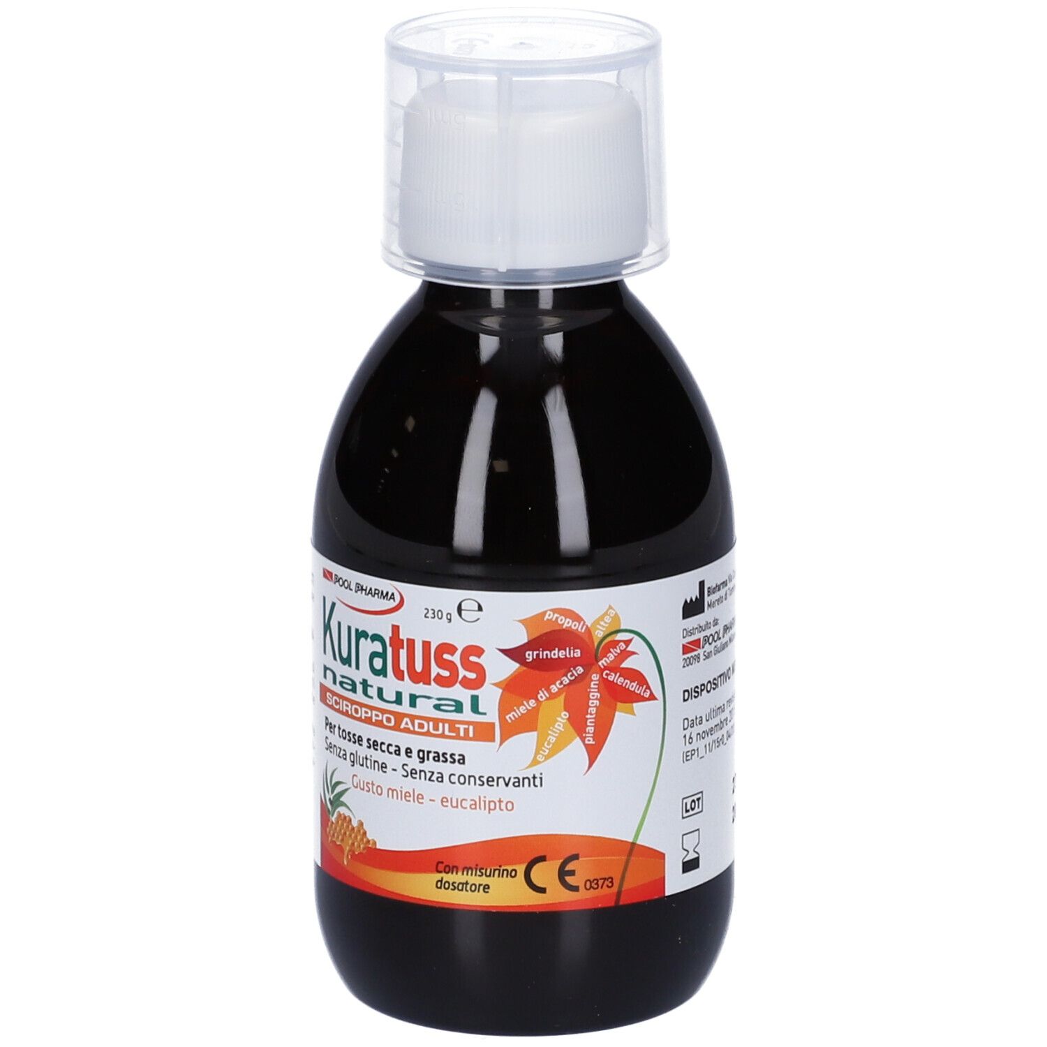 Kuratuss Natural Sciroppo Adulti Tosse Secca Grassa Gusto Miele Eucalipto