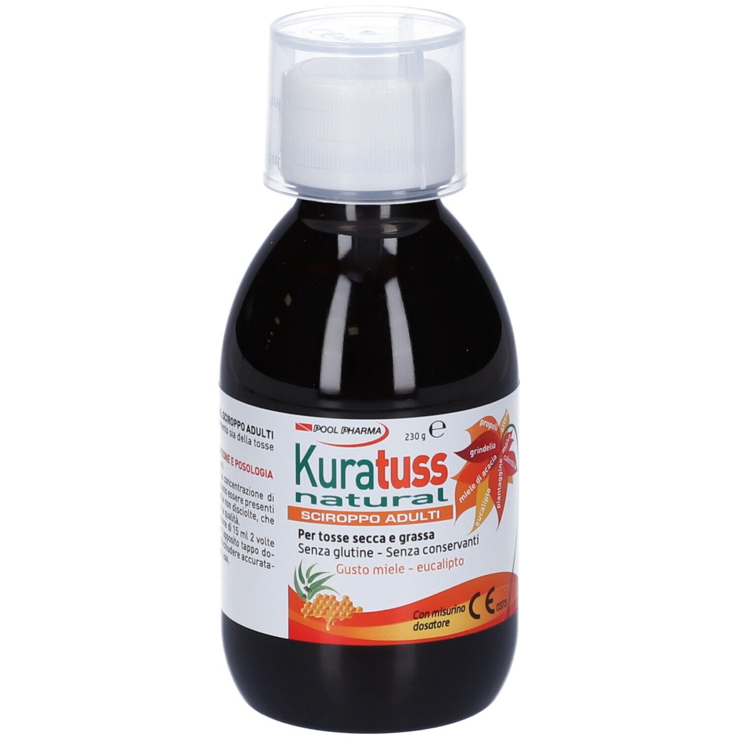 Kuratuss Natural Sciroppo Adulti Tosse Secca Grassa Gusto Miele Eucalipto