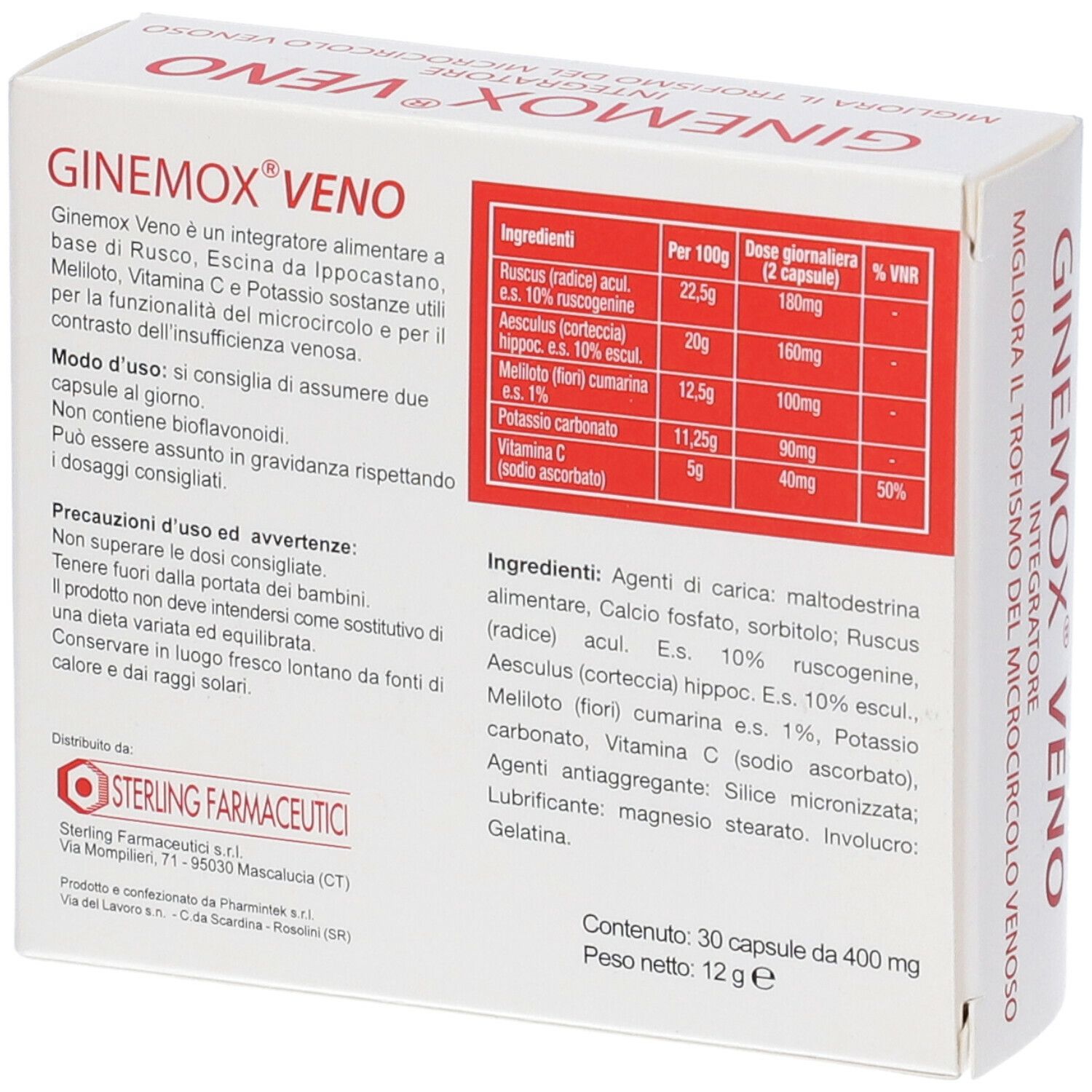 Ginemox Veno 30 Capsule