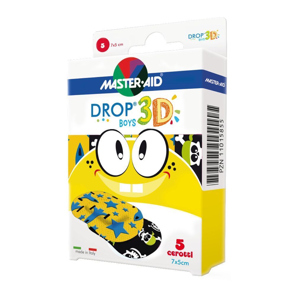 Cerotto Master-Aid Drop3D Boys 7X5 5 Pezzi