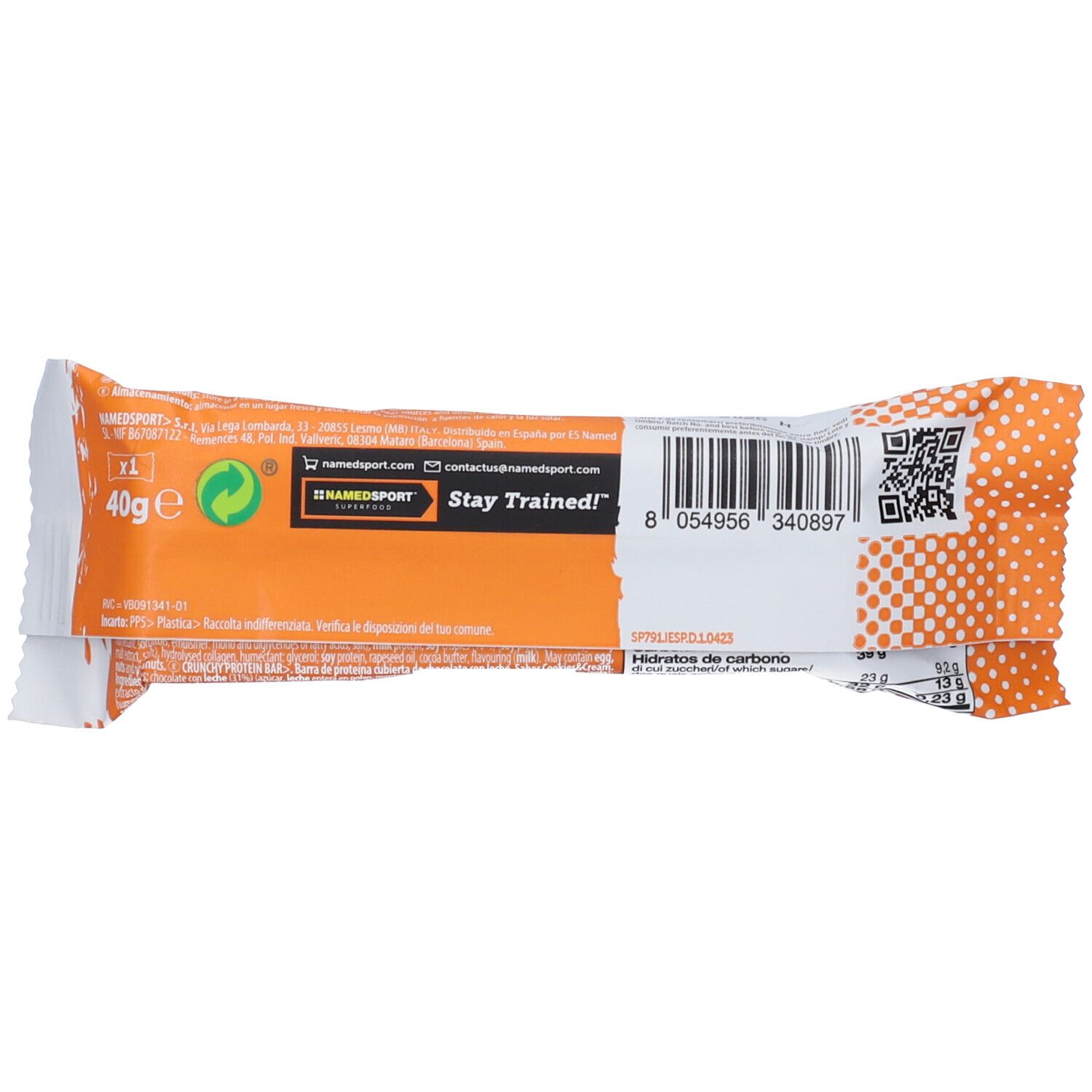 NAMEDSPORT® Crunchy Protein Bar Cookies & Cream