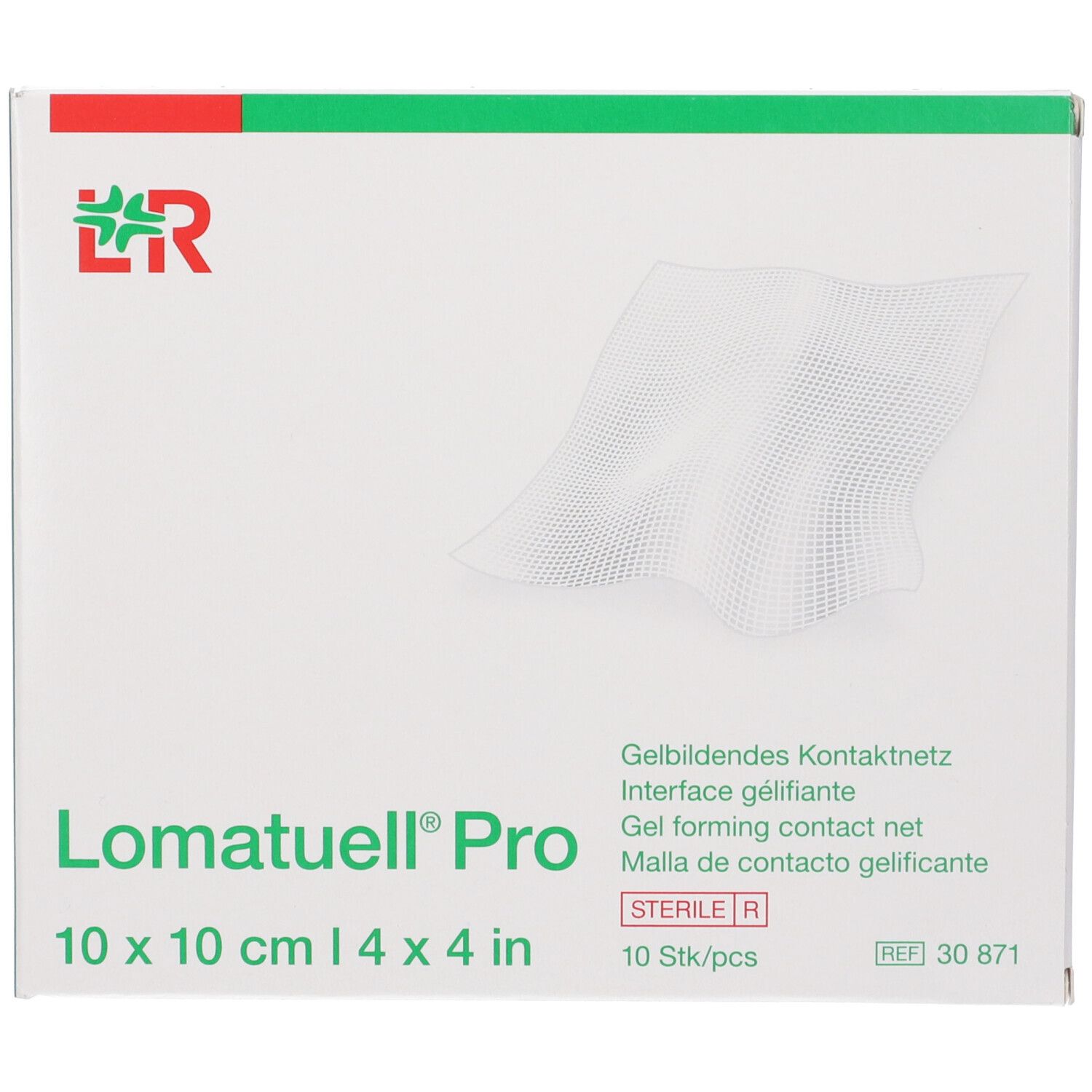 Lomatuell Pro Medicazione Di Contatto Gelificante Sterile Priva Di Lattice 10X10Cm 10 Pezzi