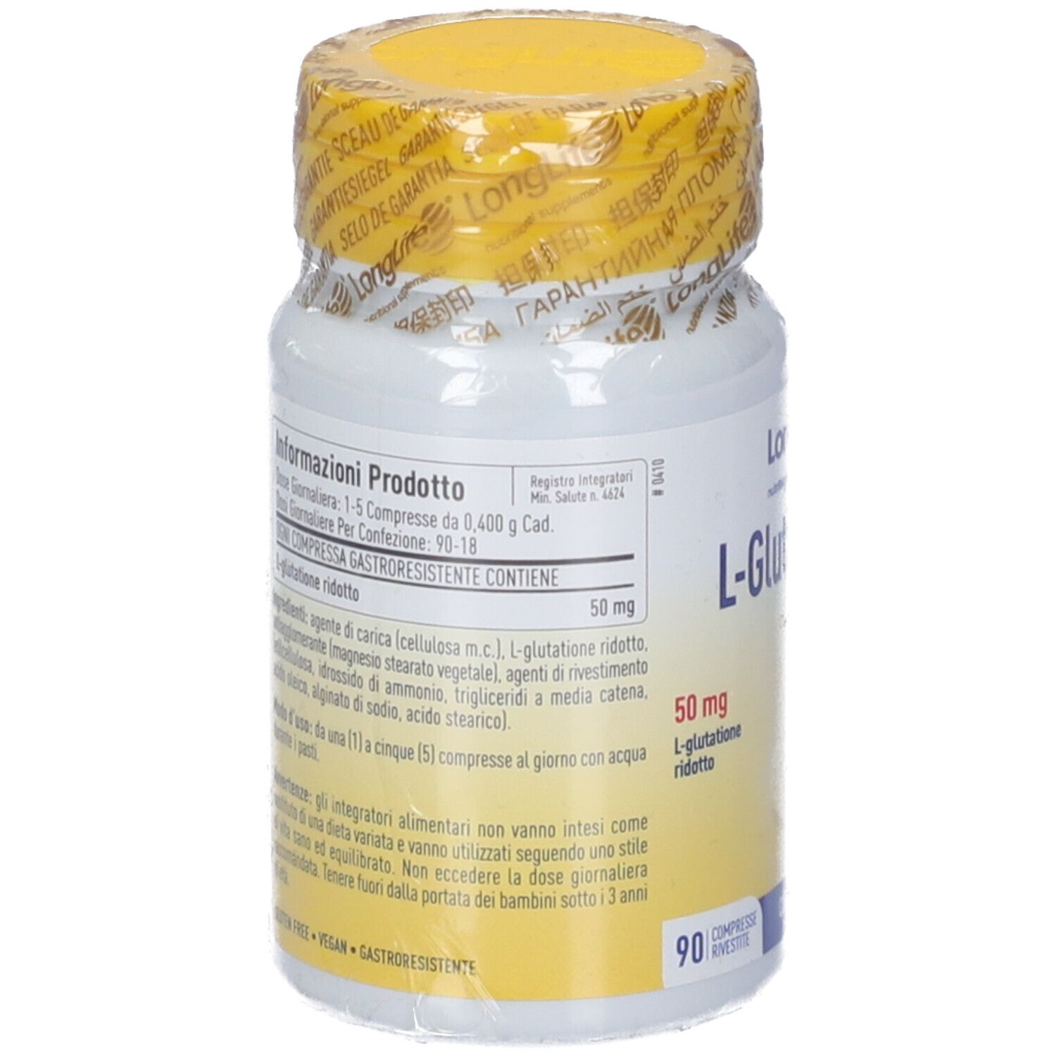 LONGLIFE L-GLUTATHIONE 90CPR