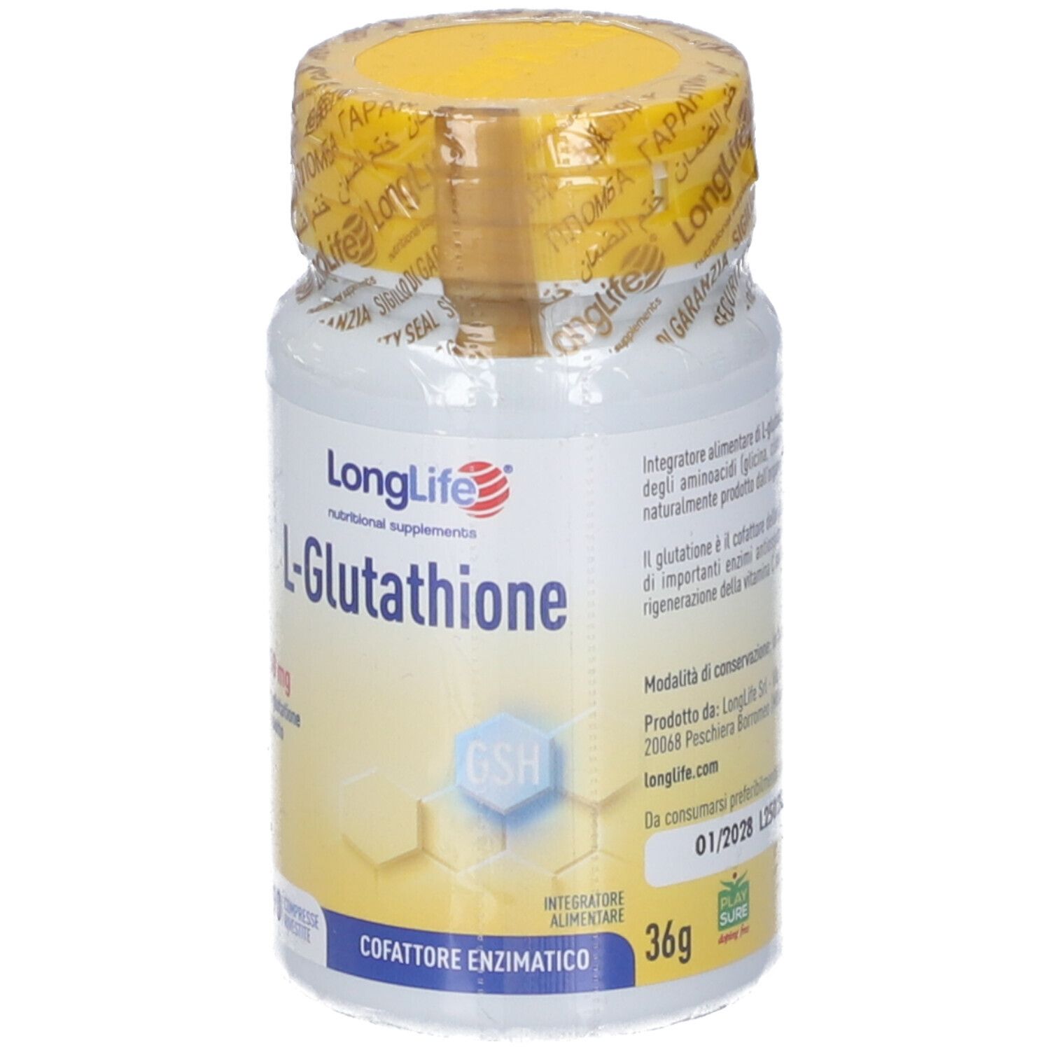 LONGLIFE L-GLUTATHIONE 90CPR