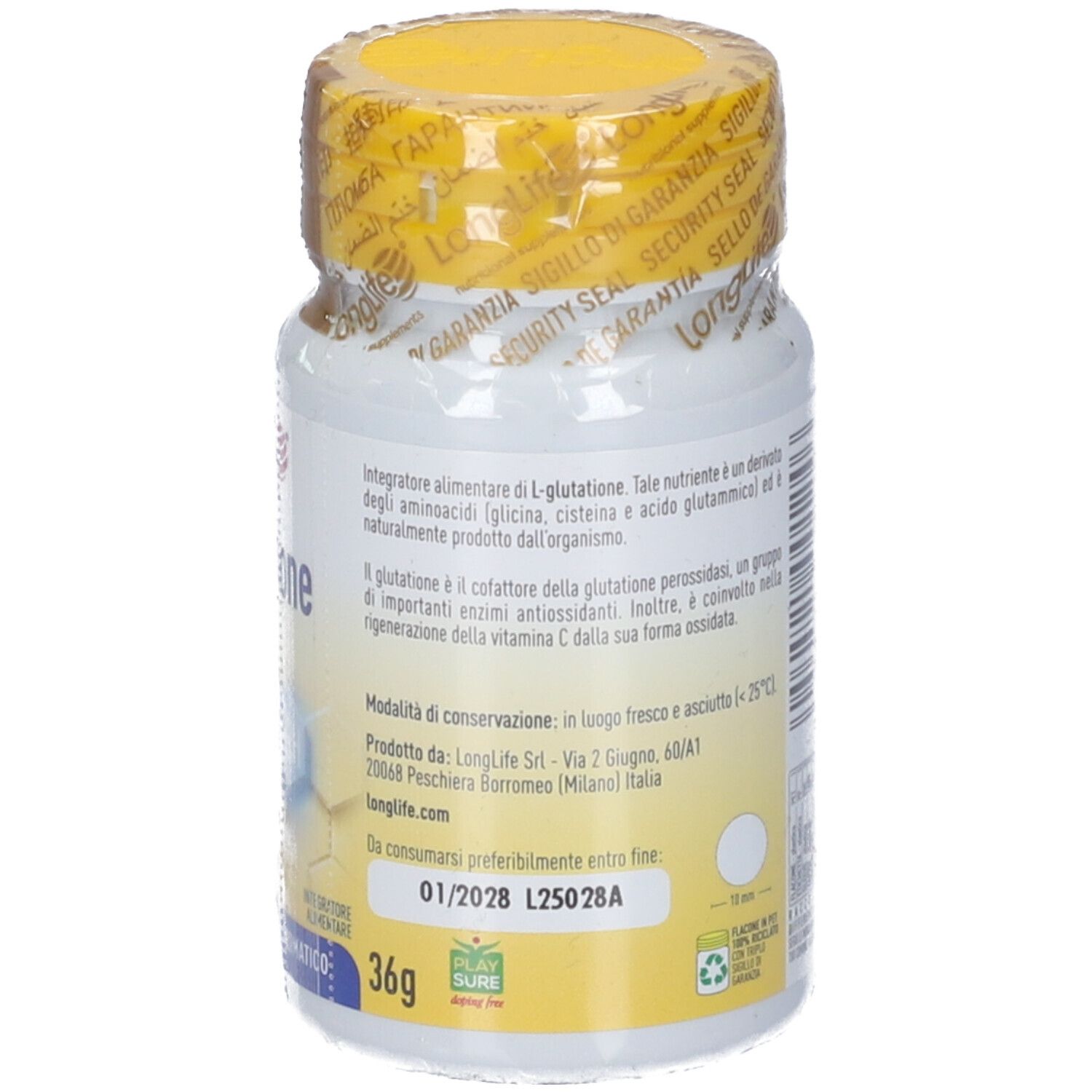 LONGLIFE L-GLUTATHIONE 90CPR