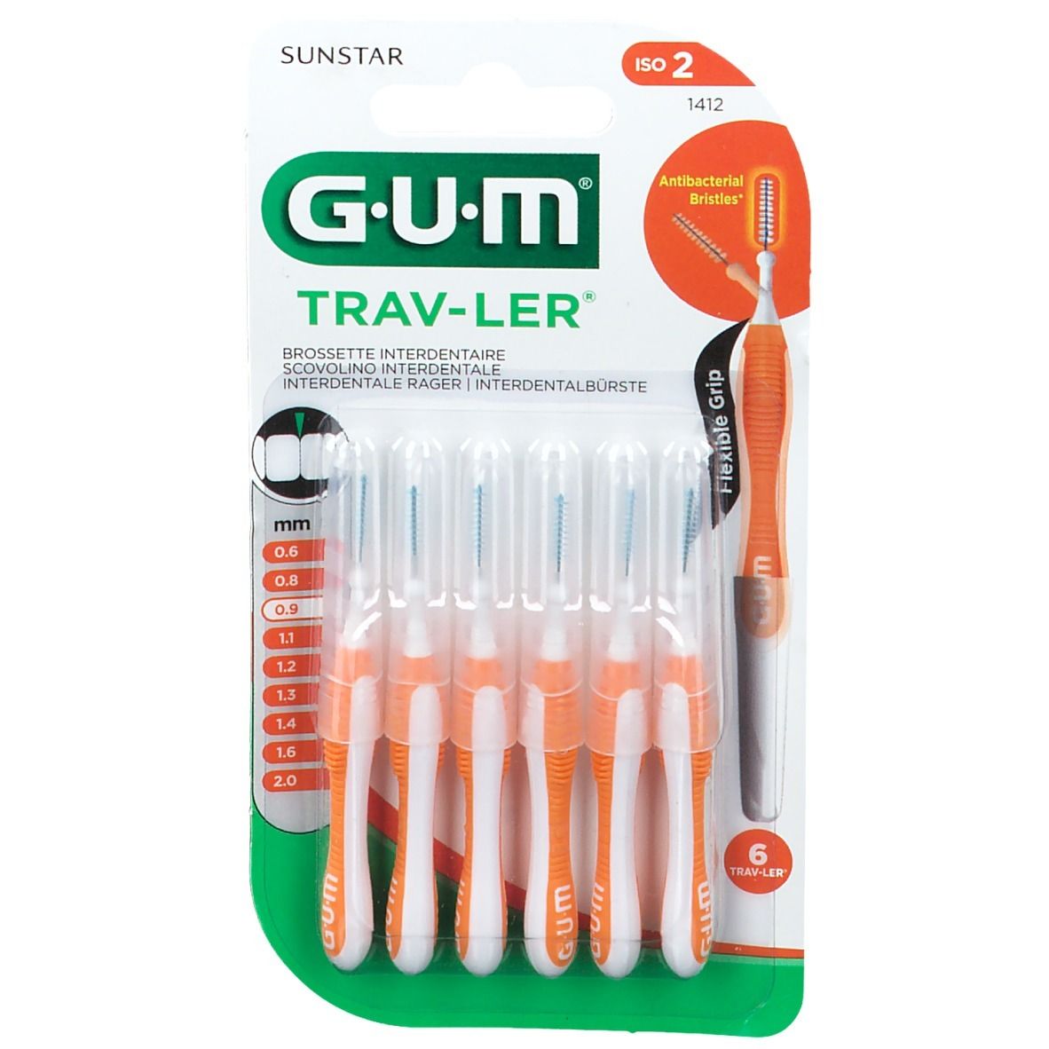 Gum® TRAV-LER® Scovolino Interdentale 0.9 mm