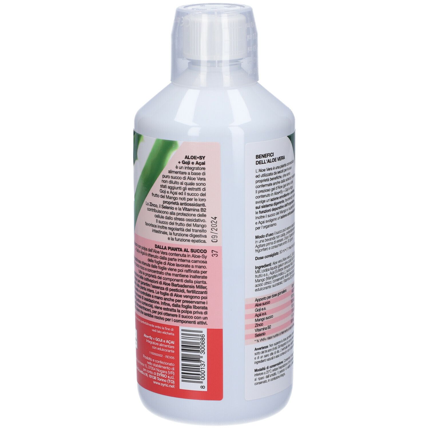 Syrio Aloe.Sy  GOJI E AÇAI  antiossidante