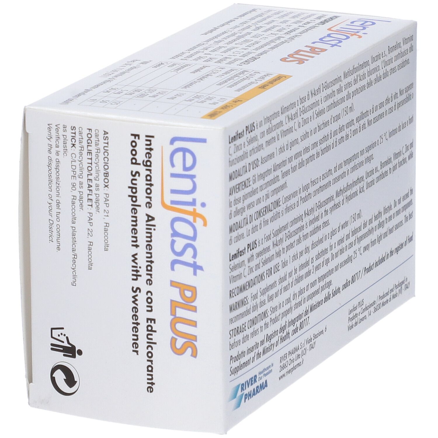 Lenifast Plus 20 Sticks Da 4,5 G