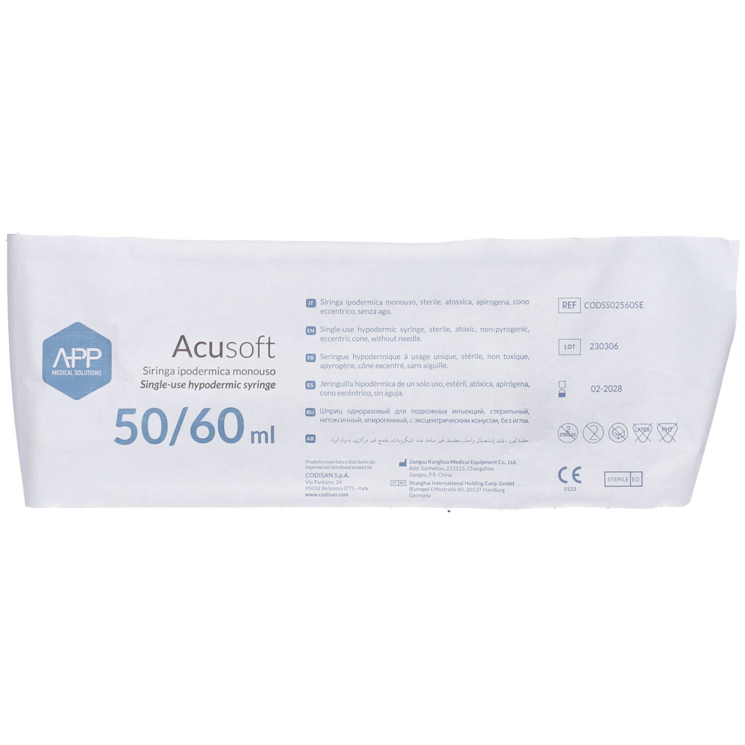 Sir Acusoft 60Ml S/Ago Ecc 1Pz