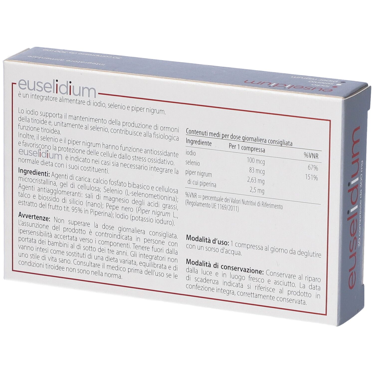 Euselidium 30 Compresse 300Mg