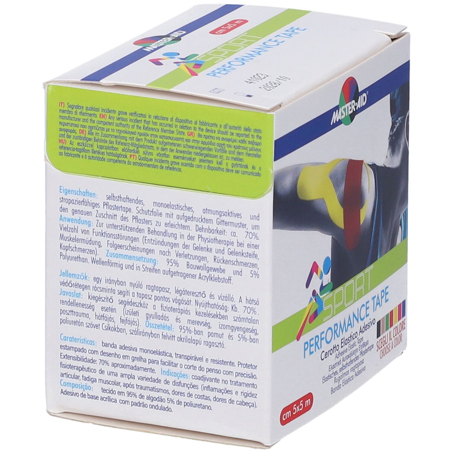 Master-Aid Sport Perform Blu Taping Neuromuscolare 5 X 500 Cm