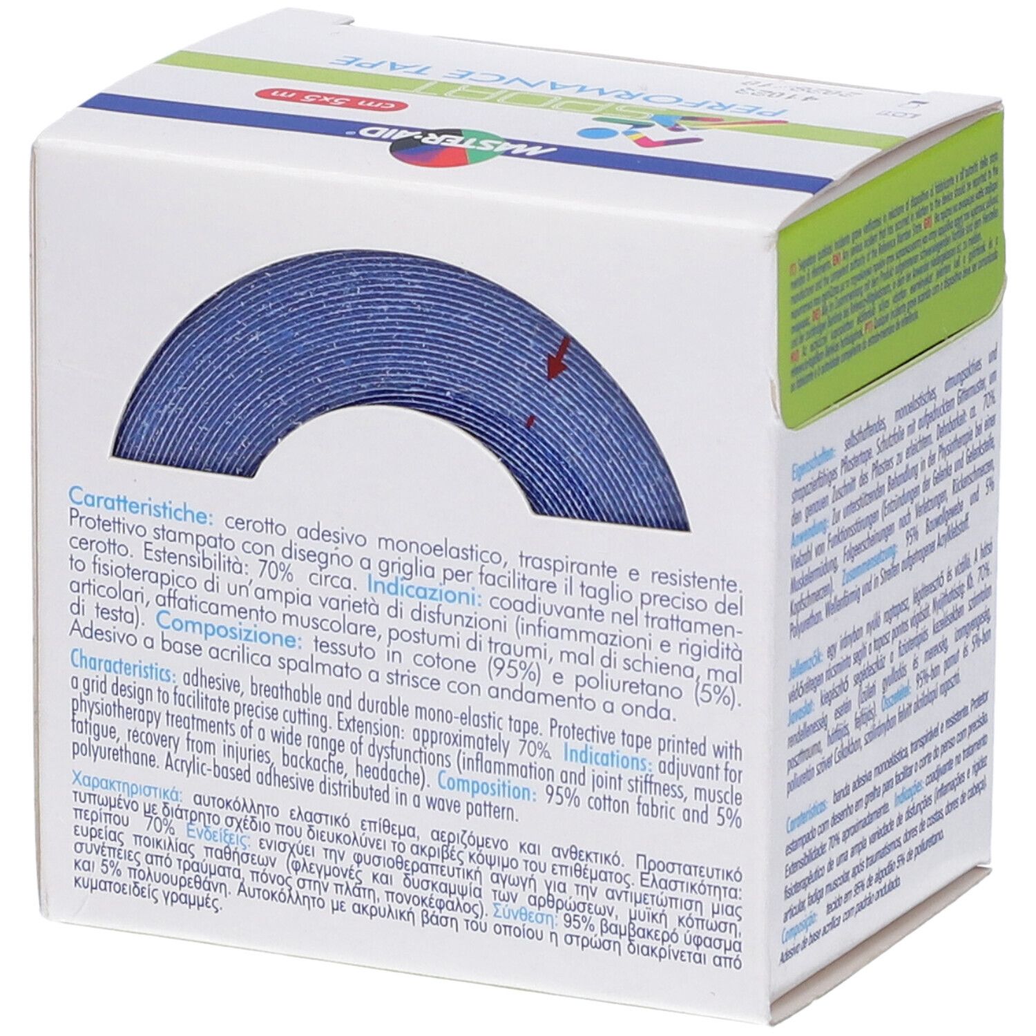 Master-Aid Sport Perform Blu Taping Neuromuscolare 5 X 500 Cm