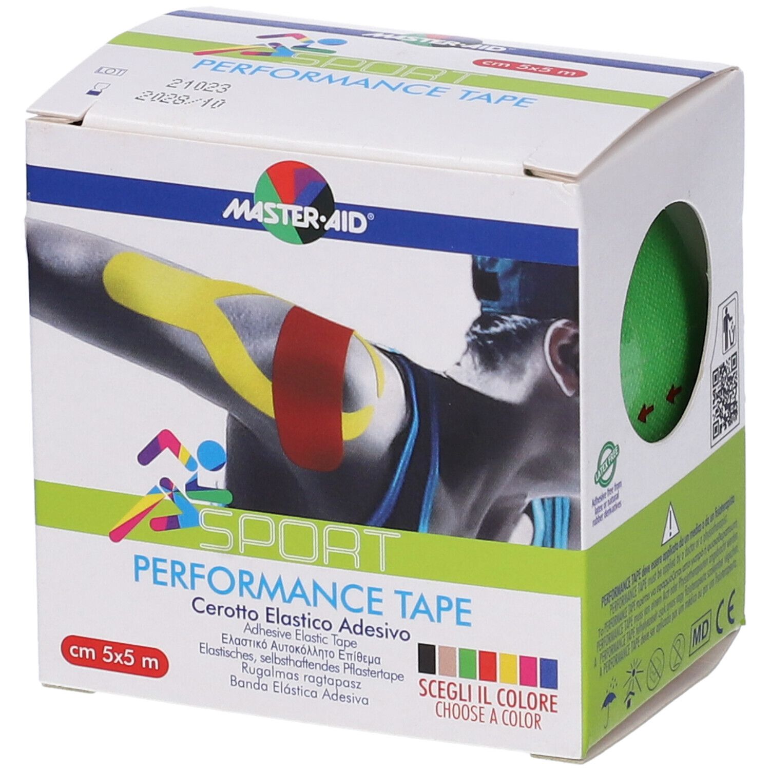 Master-Aid Sport Perform Green Taping Neuromuscolare 5 X 500 Cm