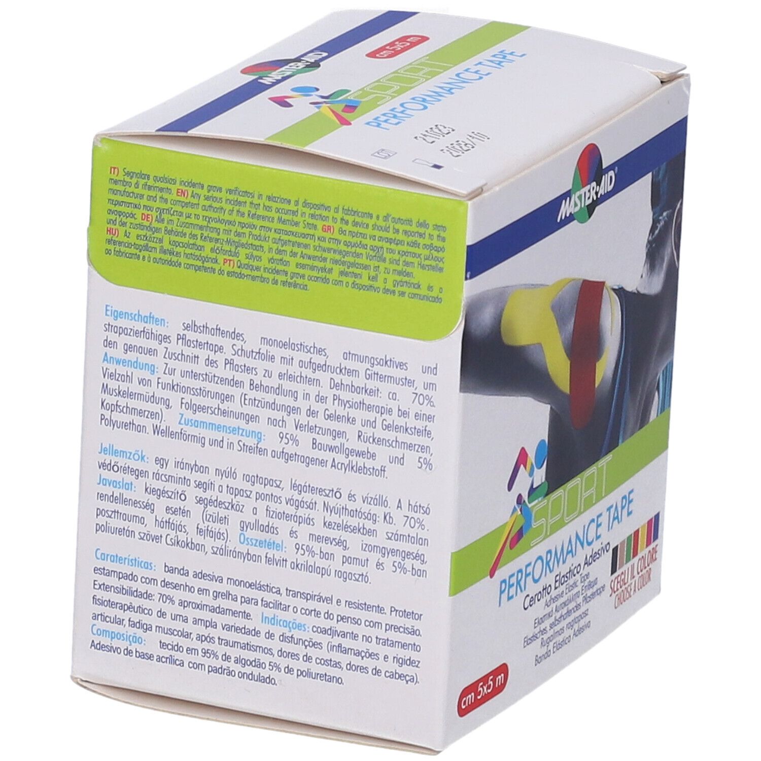Master-Aid Sport Perform Green Taping Neuromuscolare 5 X 500 Cm