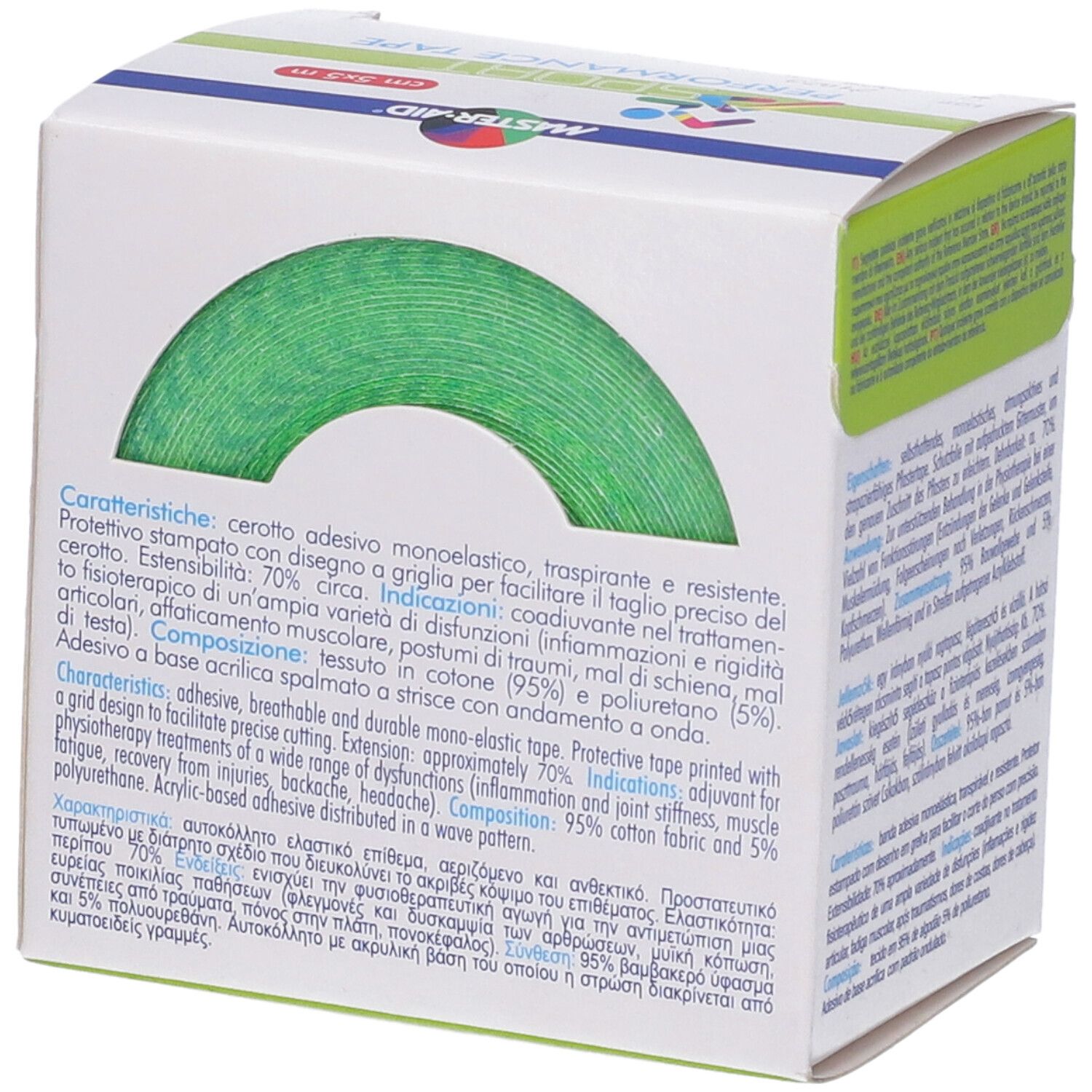 Master-Aid Sport Perform Green Taping Neuromuscolare 5 X 500 Cm