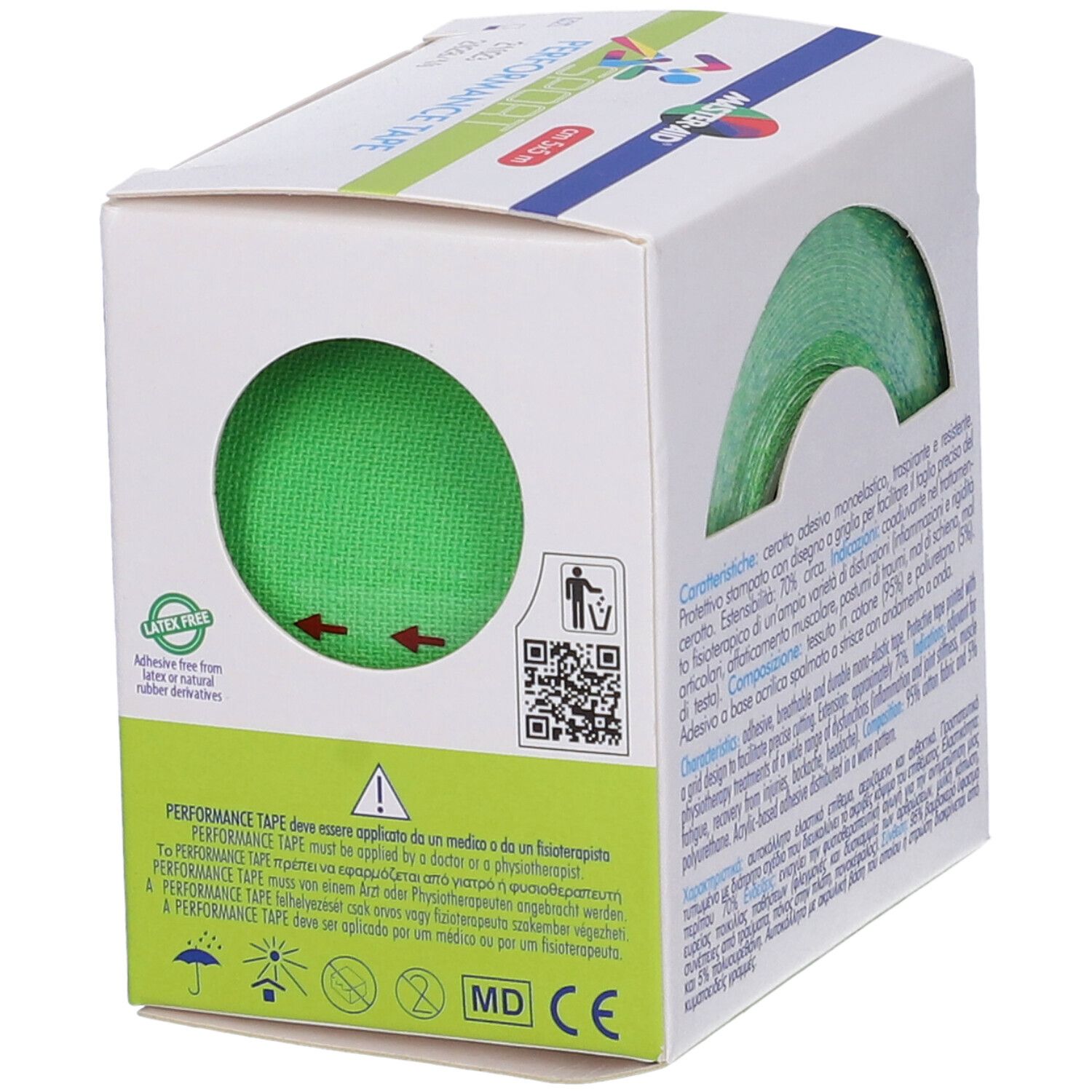 Master-Aid Sport Perform Green Taping Neuromuscolare 5 X 500 Cm