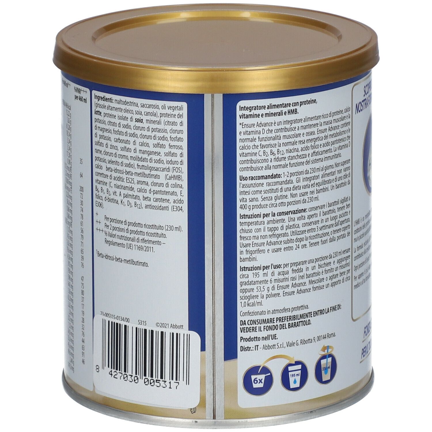 Ensure Advance Formula Nutrivigor in polvere Vaniglia