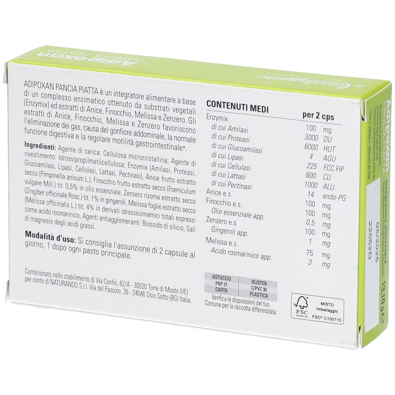 Adipoxan Pancia Piatta 30 Capsule