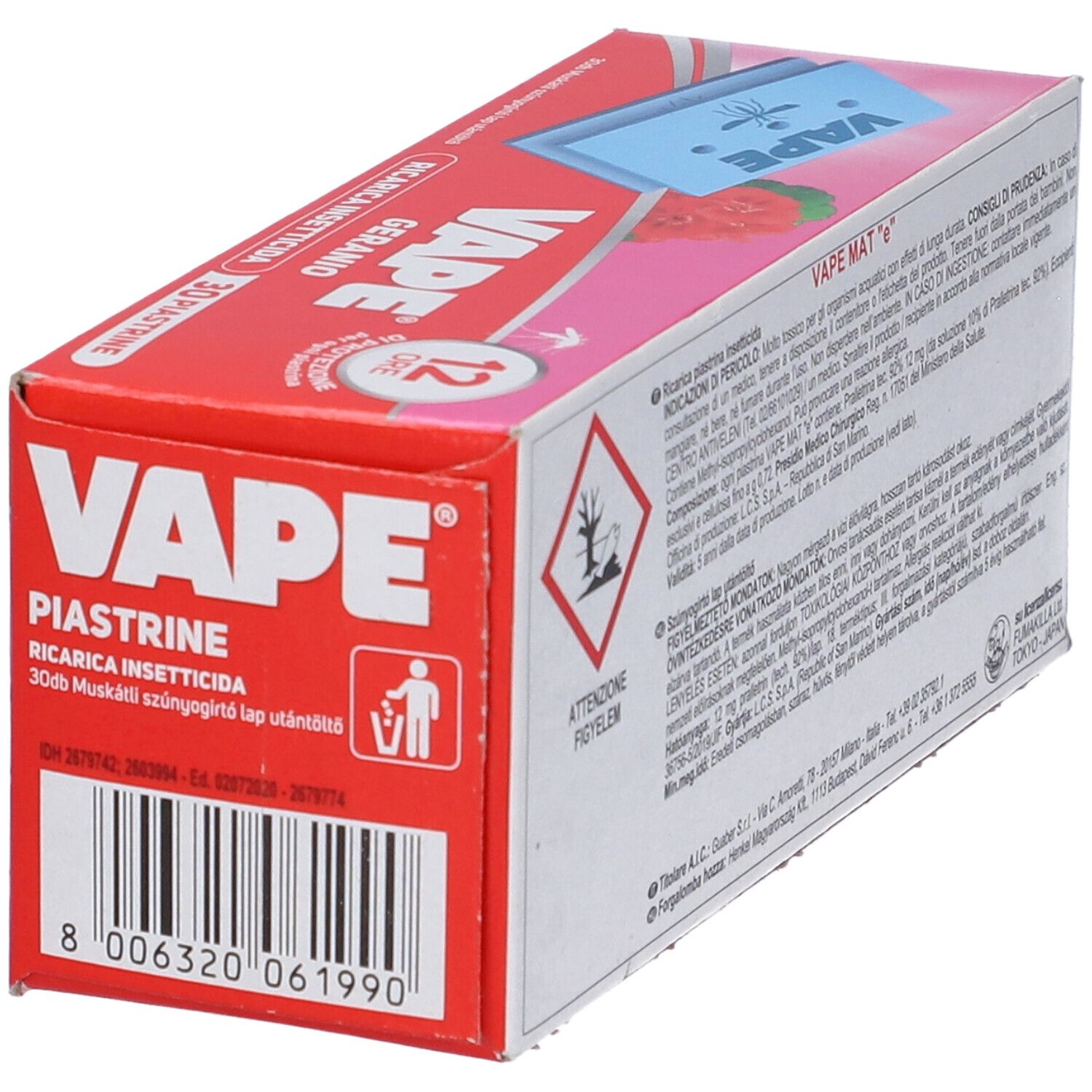Vape Ricarica Piastrine 30 Pezzi Geranio