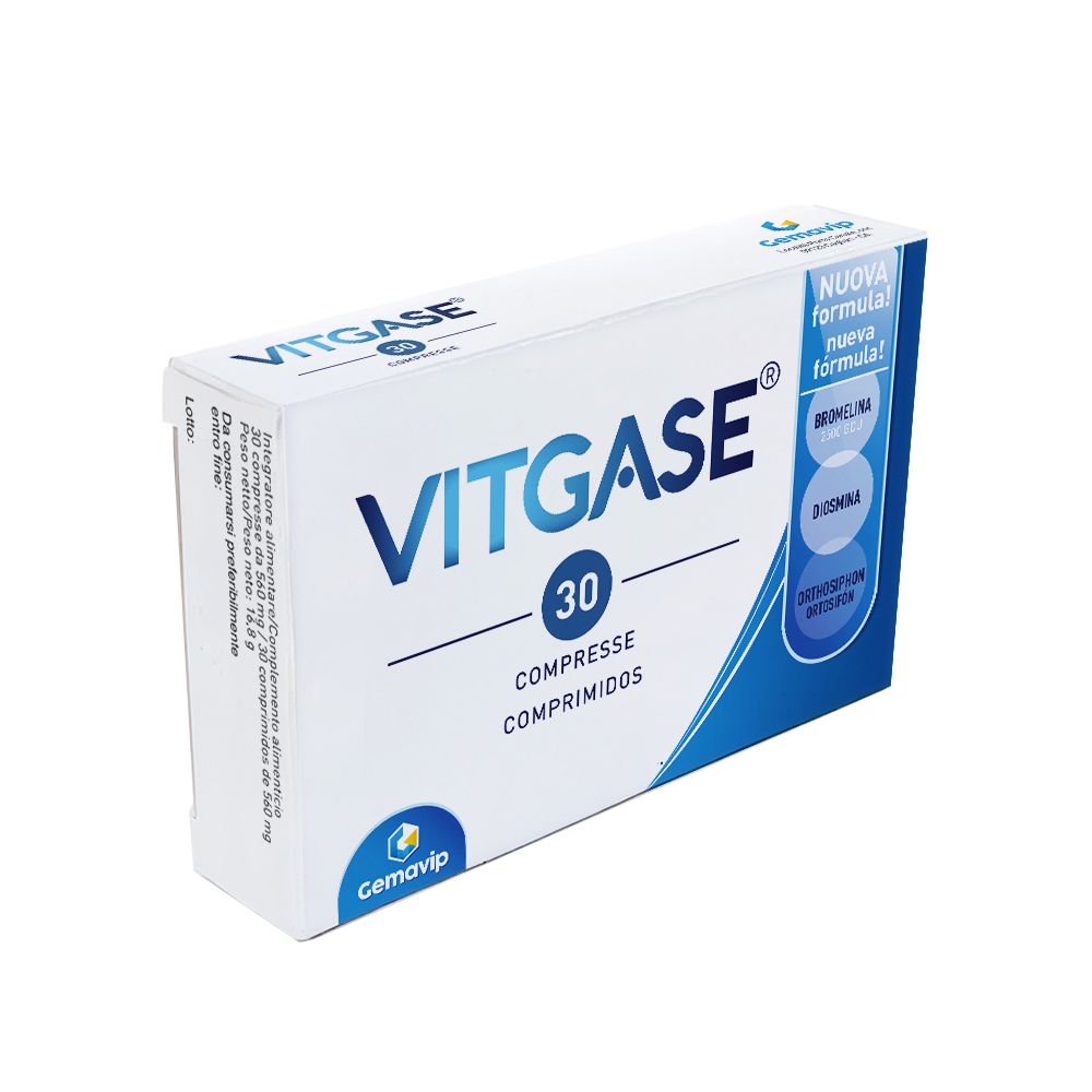 Vitgase Compresse 30: confezione frontale.