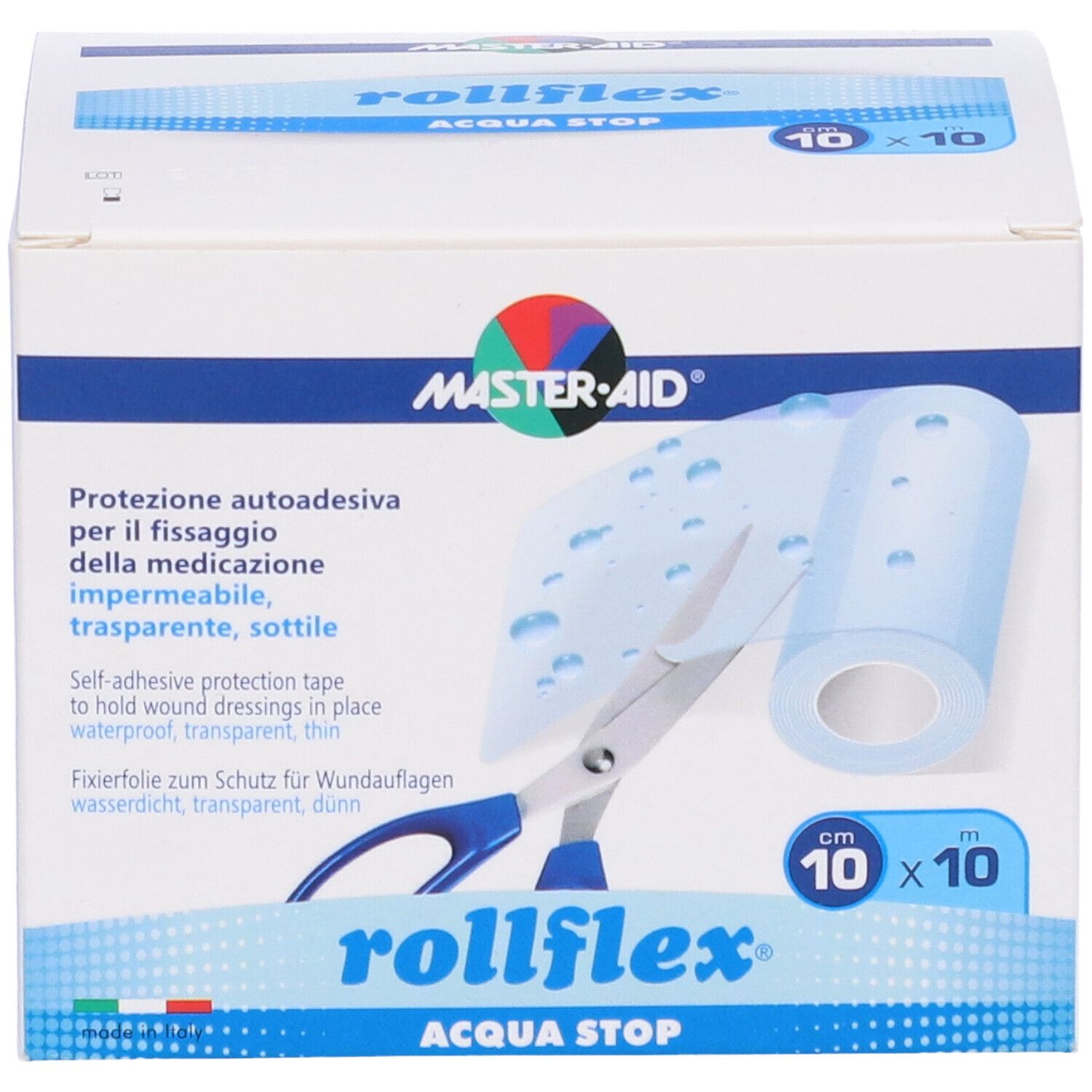 Master Aid Rollflex Acqua Stop 10x10 cm