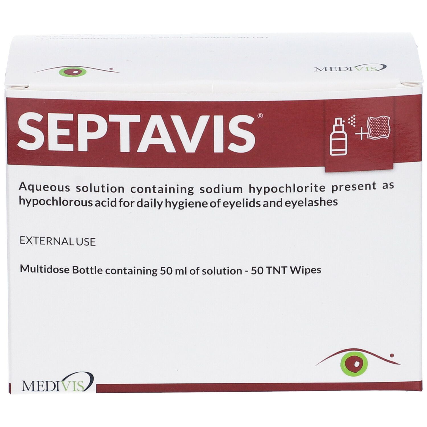 Septavis Soluzione + 50 Garze TNT Sterili
