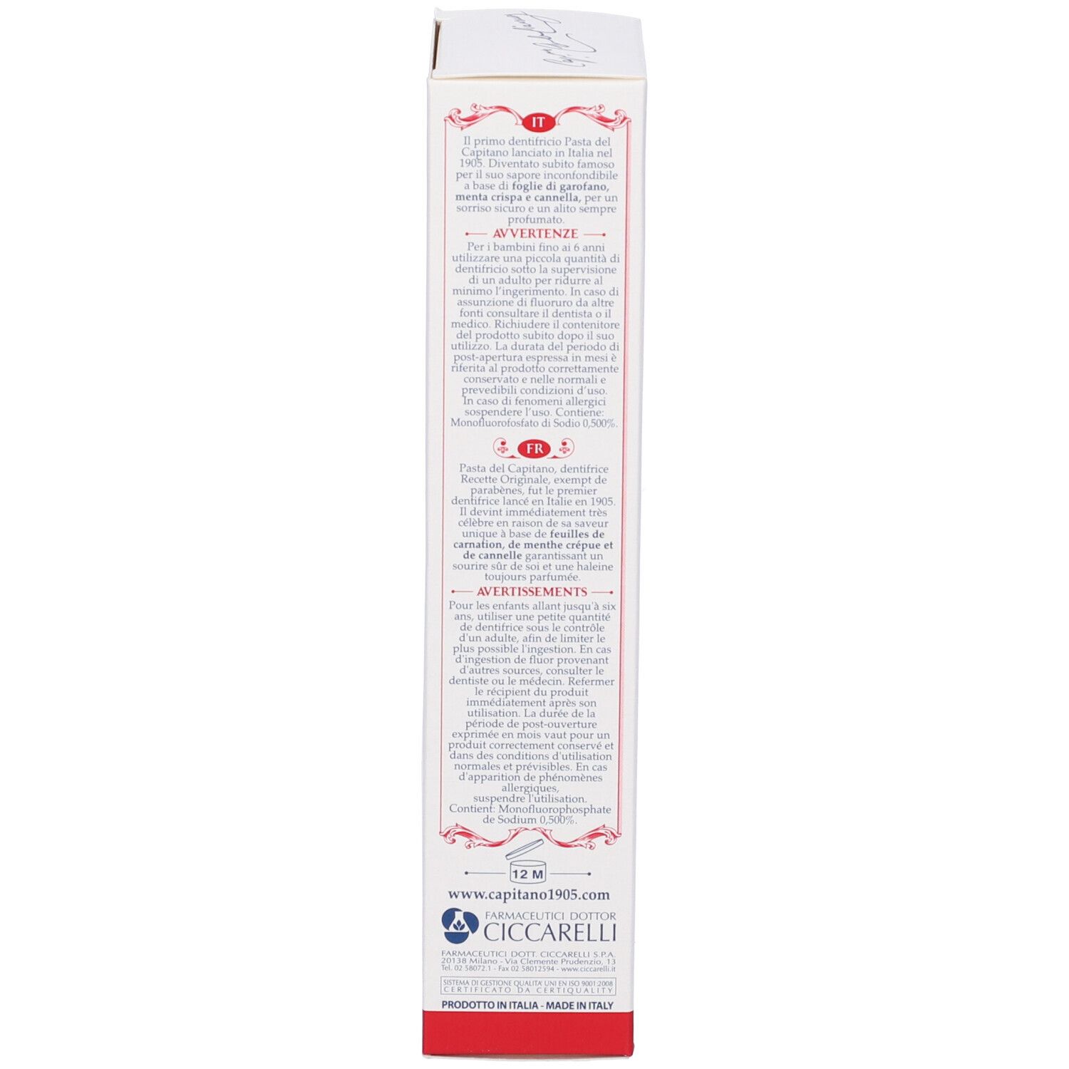 Capit1905 Dentifricio Ric Originale 75 Ml