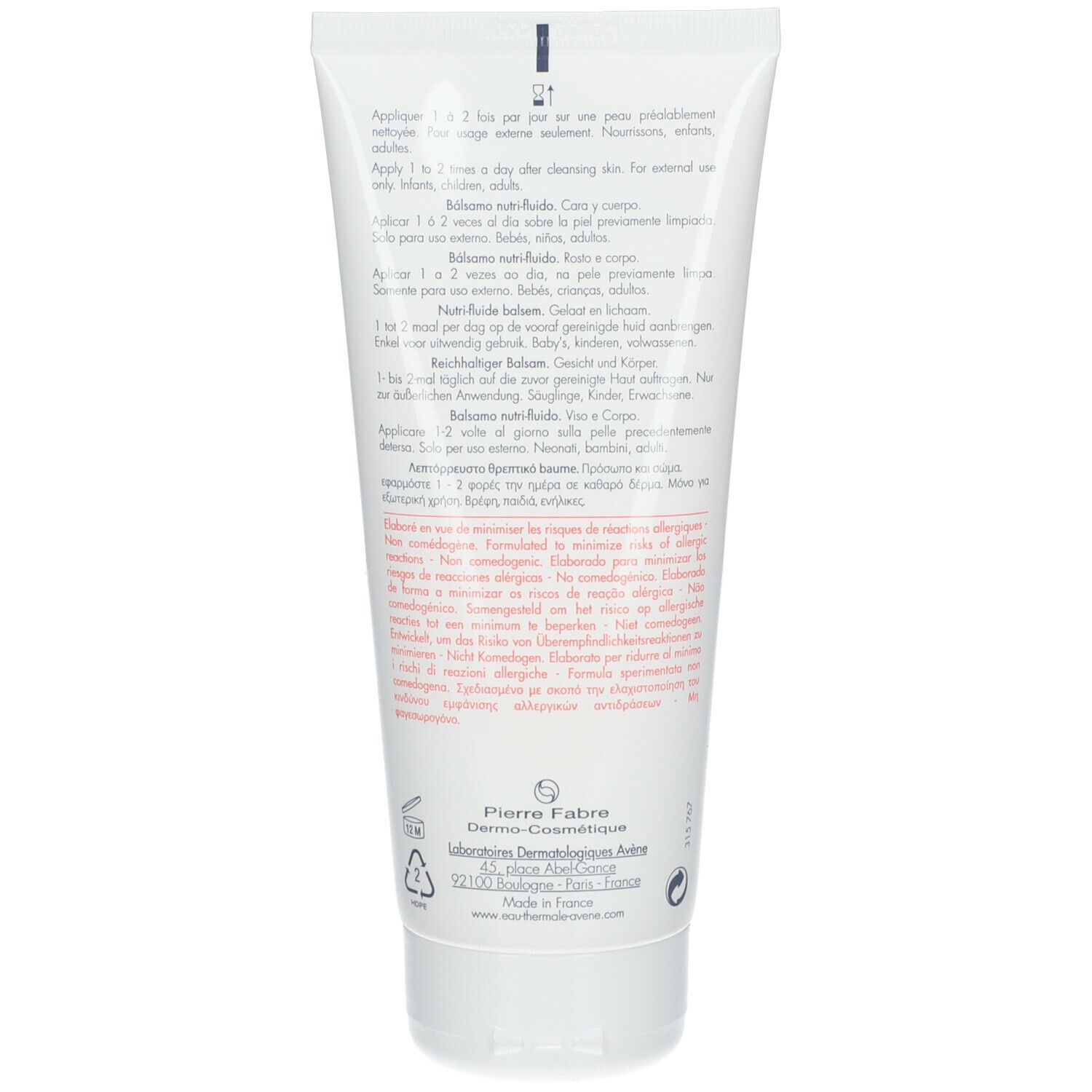 Avène Trixera Nutrition Balsamo Nutri-Fluido