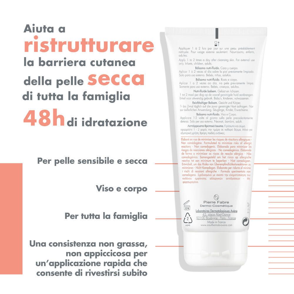 Avène Trixera Nutrition Balsamo Nutri-Fluido