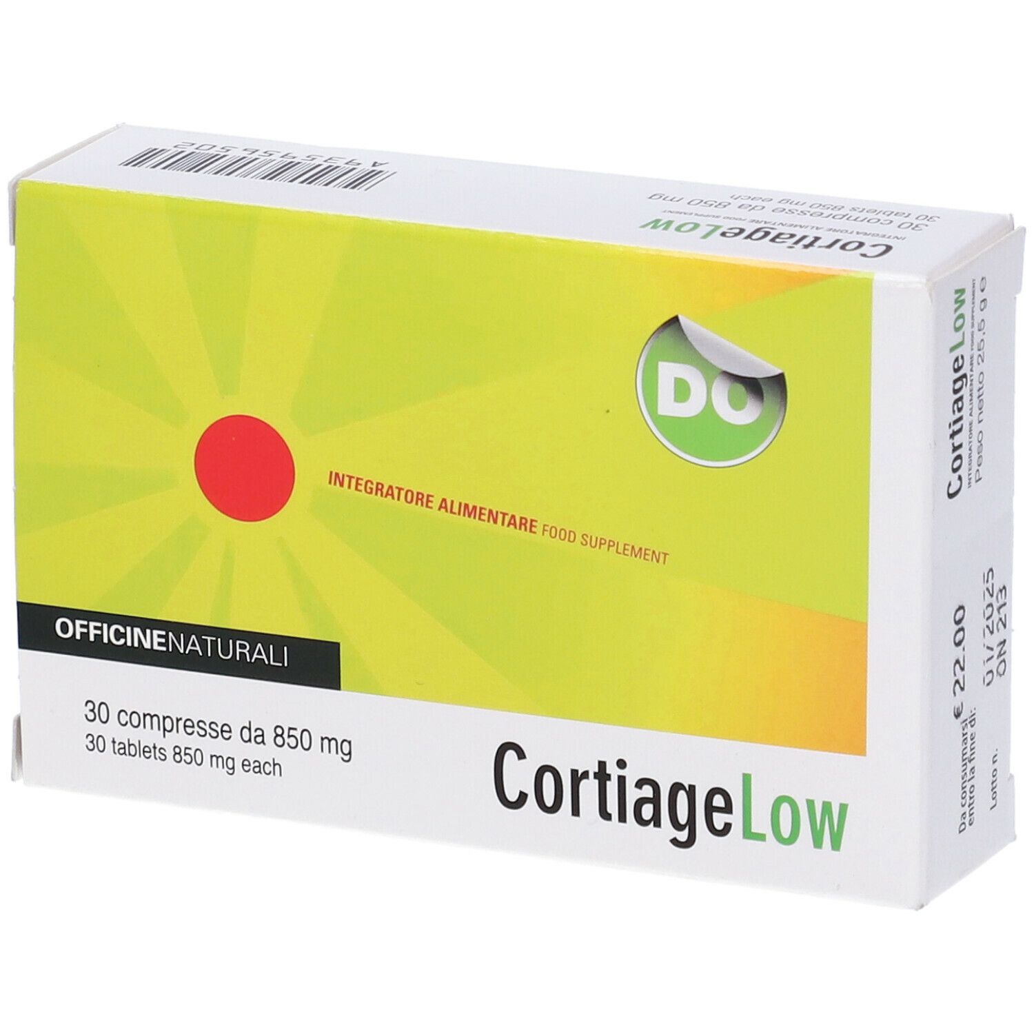 CORTIAGE LOW 30CPR 850MG
