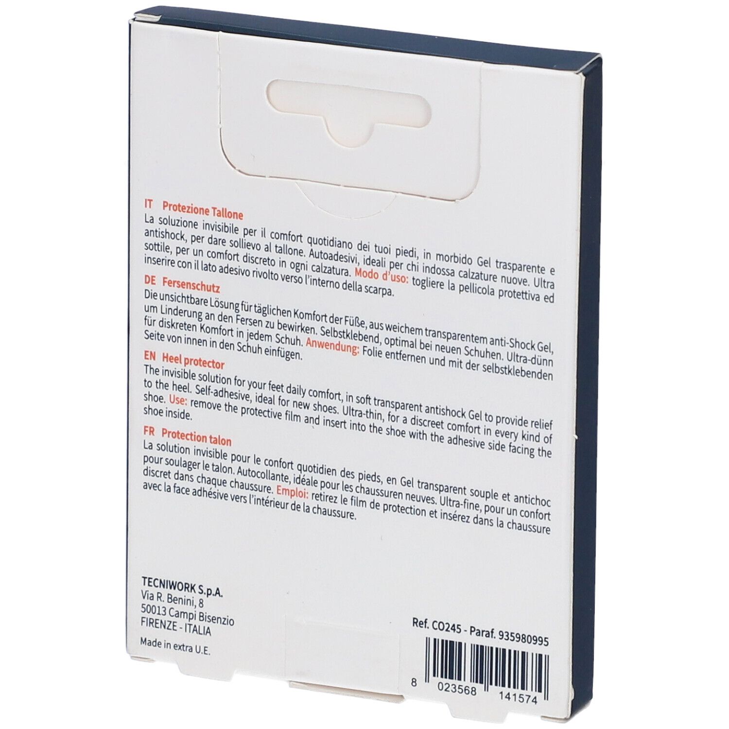 Protezione Invisibile Tallone Gel Trasparente 1 Paio