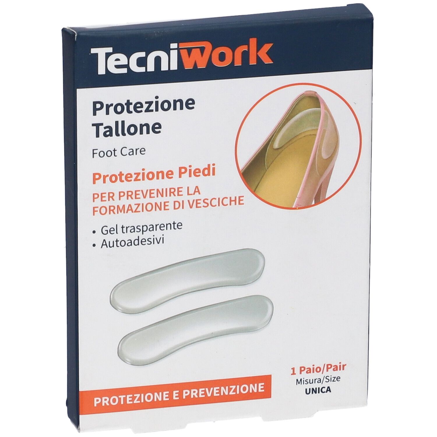 Protezione Invisibile Tallone Gel Trasparente 1 Paio