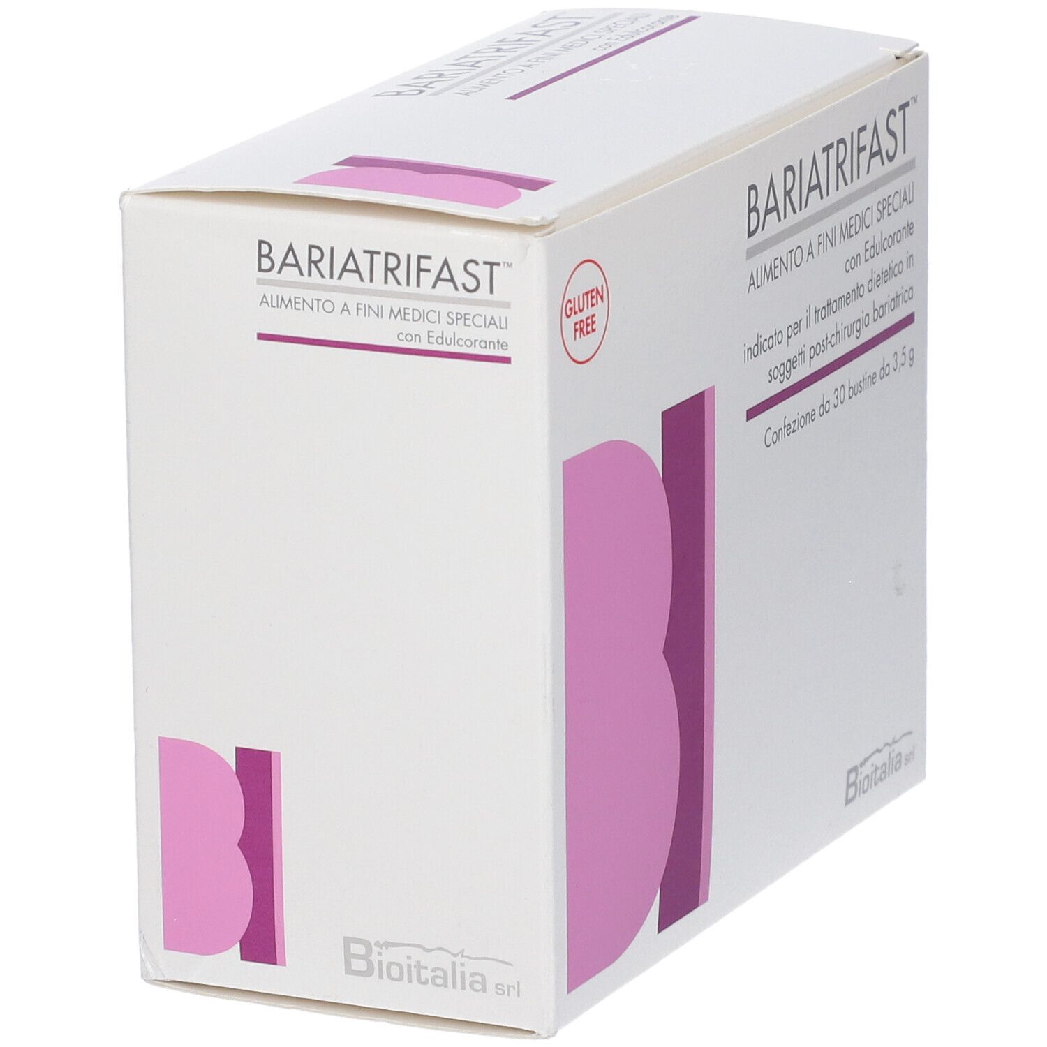 Confezione BARIATRIFAST, senza glutine, 30 bustine da 3,5 g.