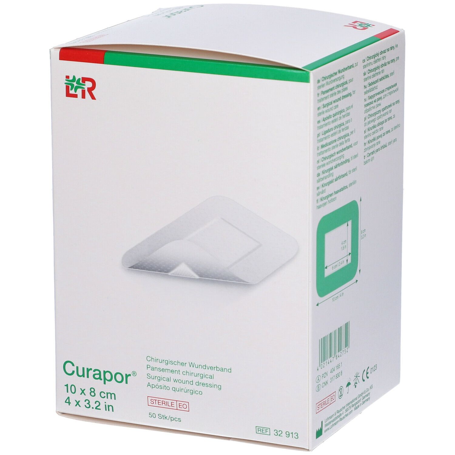 3M™ Transpore Curapor®  10 cm x 8 cm