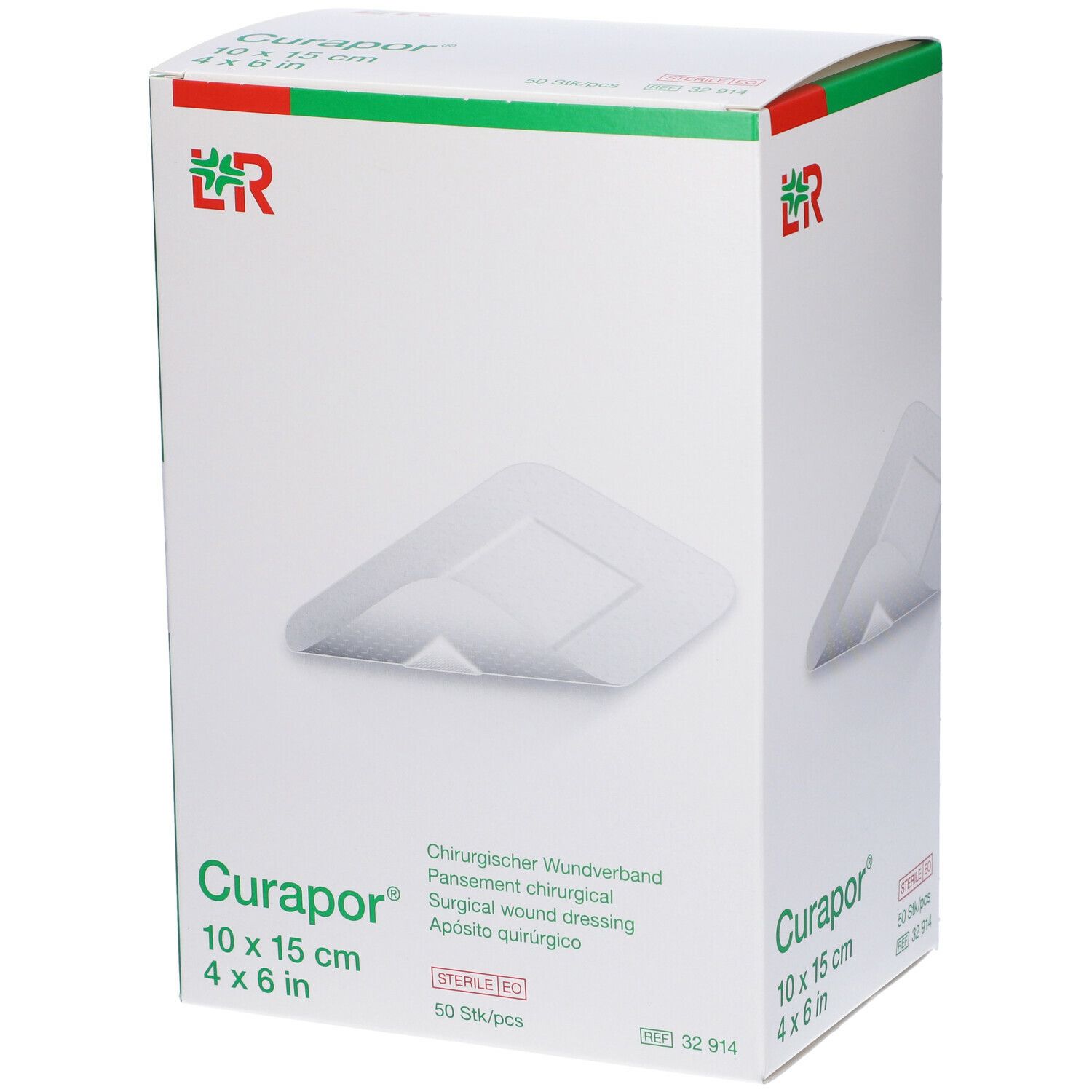 3M™ Transpore Curapor® 10 cm x 15 cm
