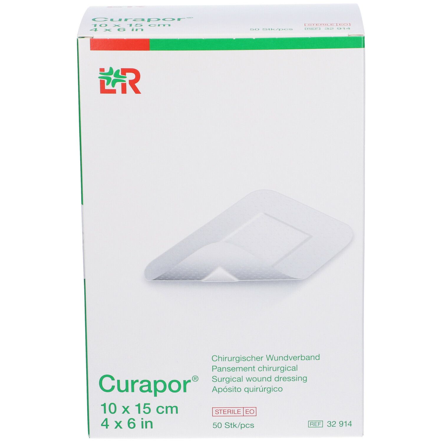 3M™ Transpore Curapor® 10 cm x 15 cm