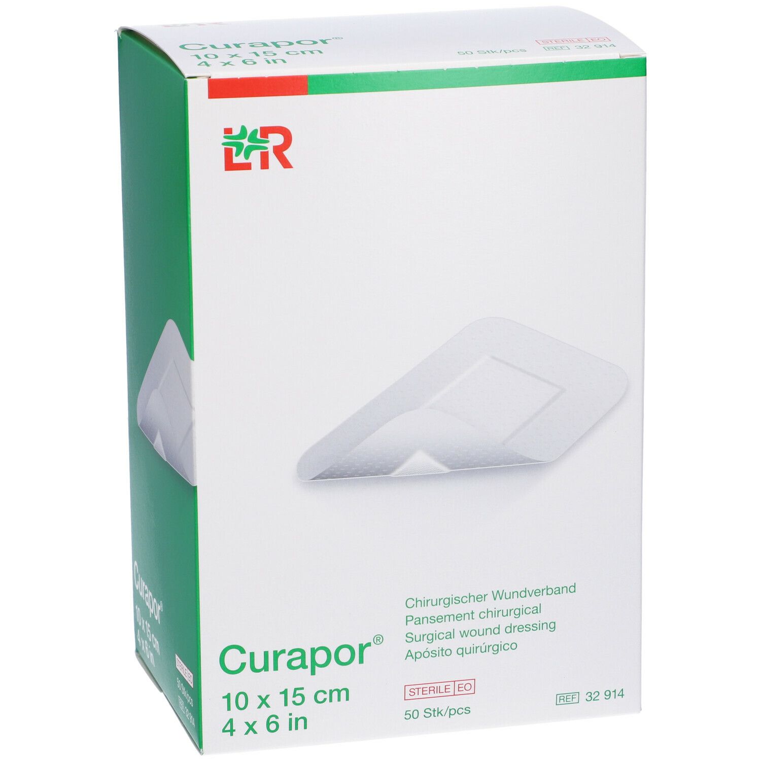 3M™ Transpore Curapor® 10 cm x 15 cm