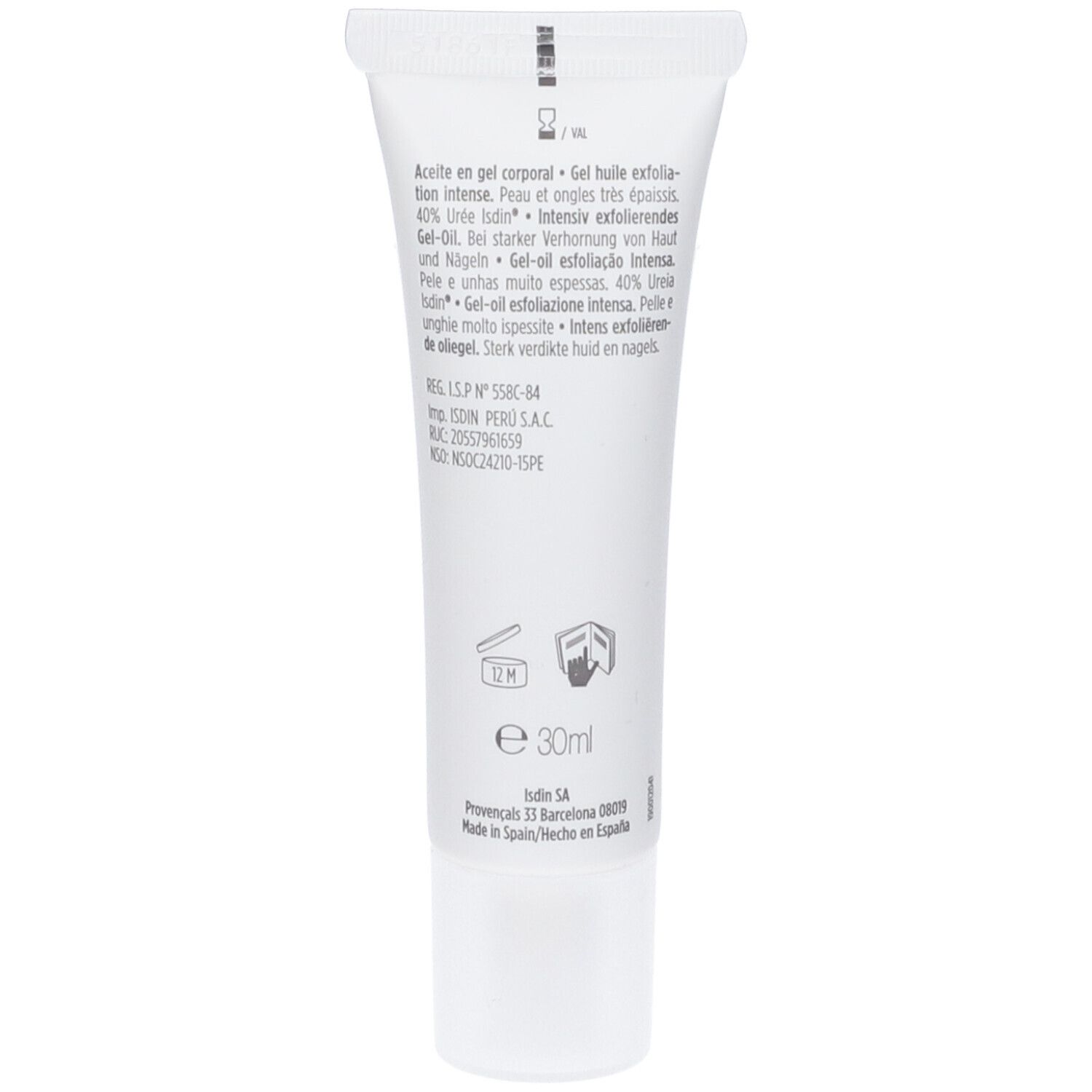 Confezione e tubo affiancati. Confezione con nome del prodotto e logo. Tubo con tappo.