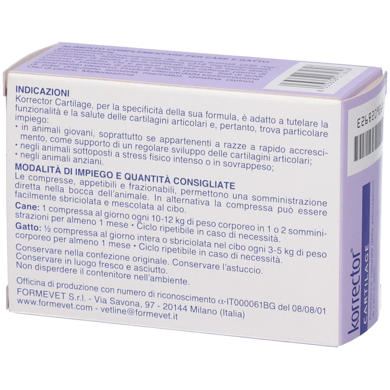 Korrector Cartilage Compresse Per Cani e Gatti