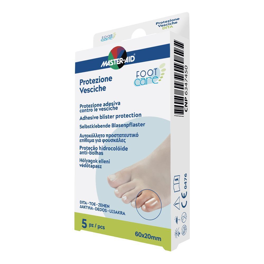 Idrocolloide Master-Aid Footcare Vesciche Dita 60X20 Mm 5 Pezzi A2