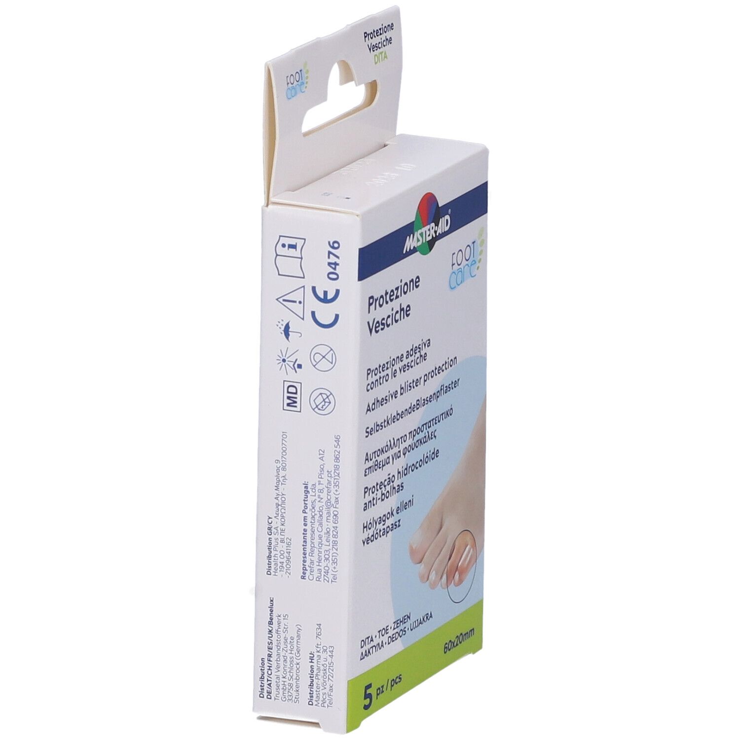 Idrocolloide Master-Aid Footcare Vesciche Dita 60X20 Mm 5 Pezzi A2