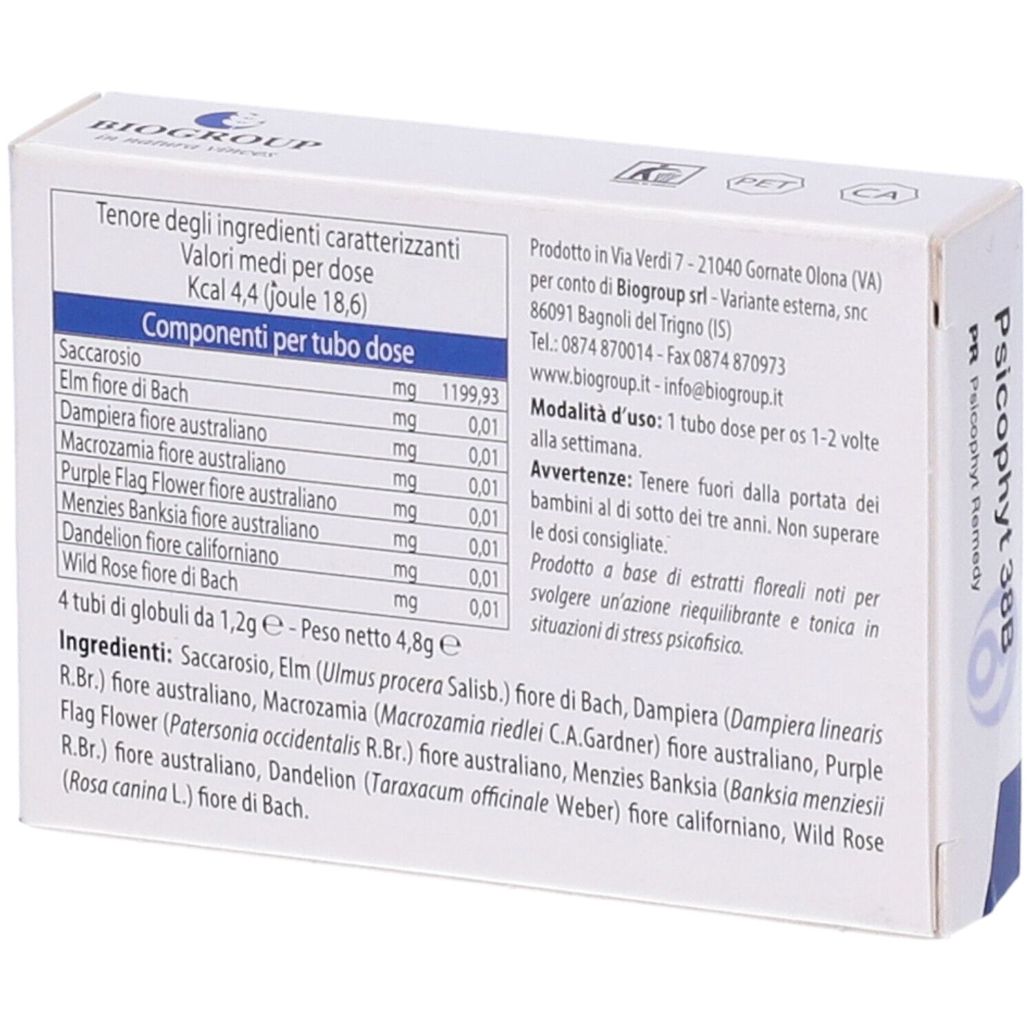 Psicophyt Remedy 38B 4 Tubi 1,2G