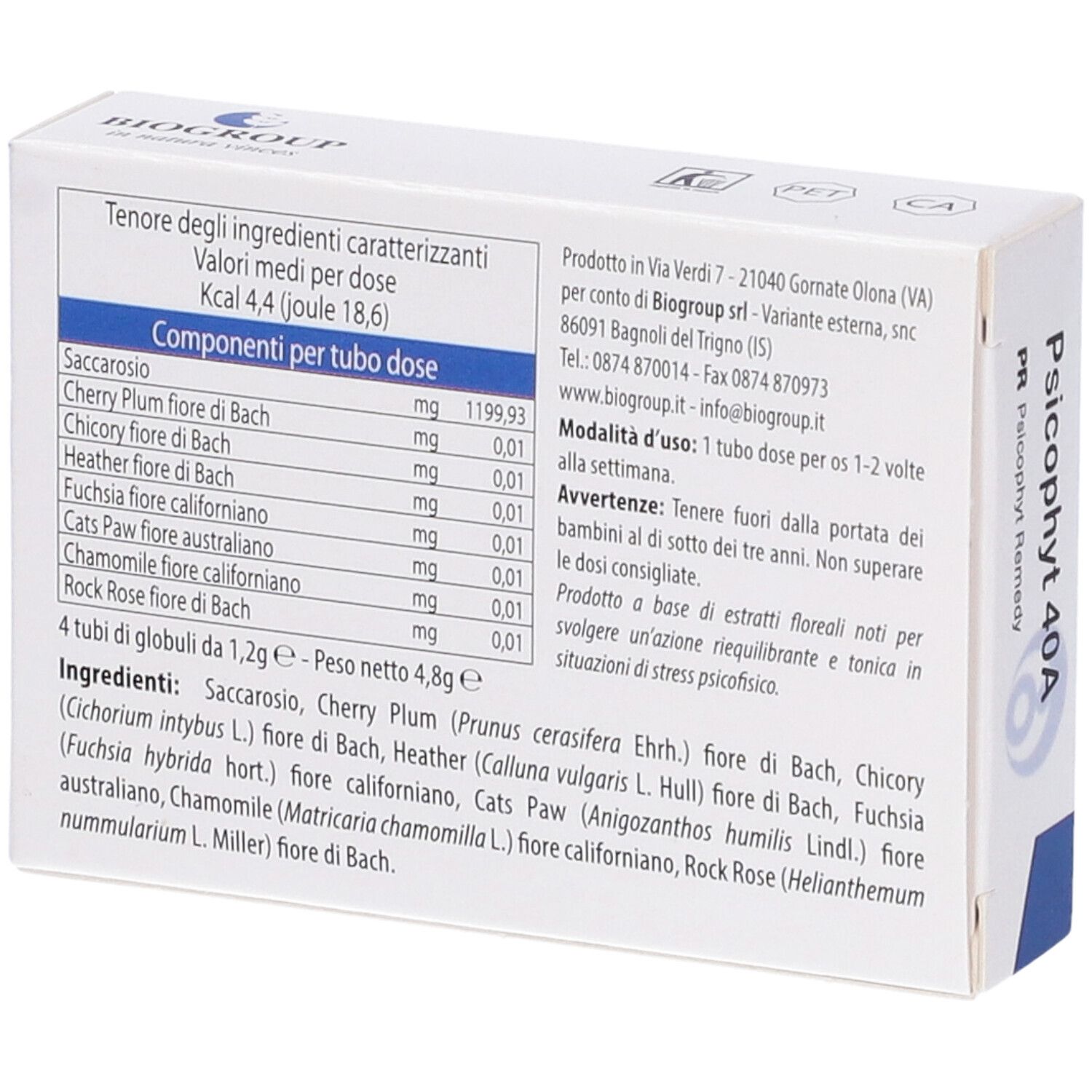 Psicophyt Remedy 40A 4 Tubi 1,2G