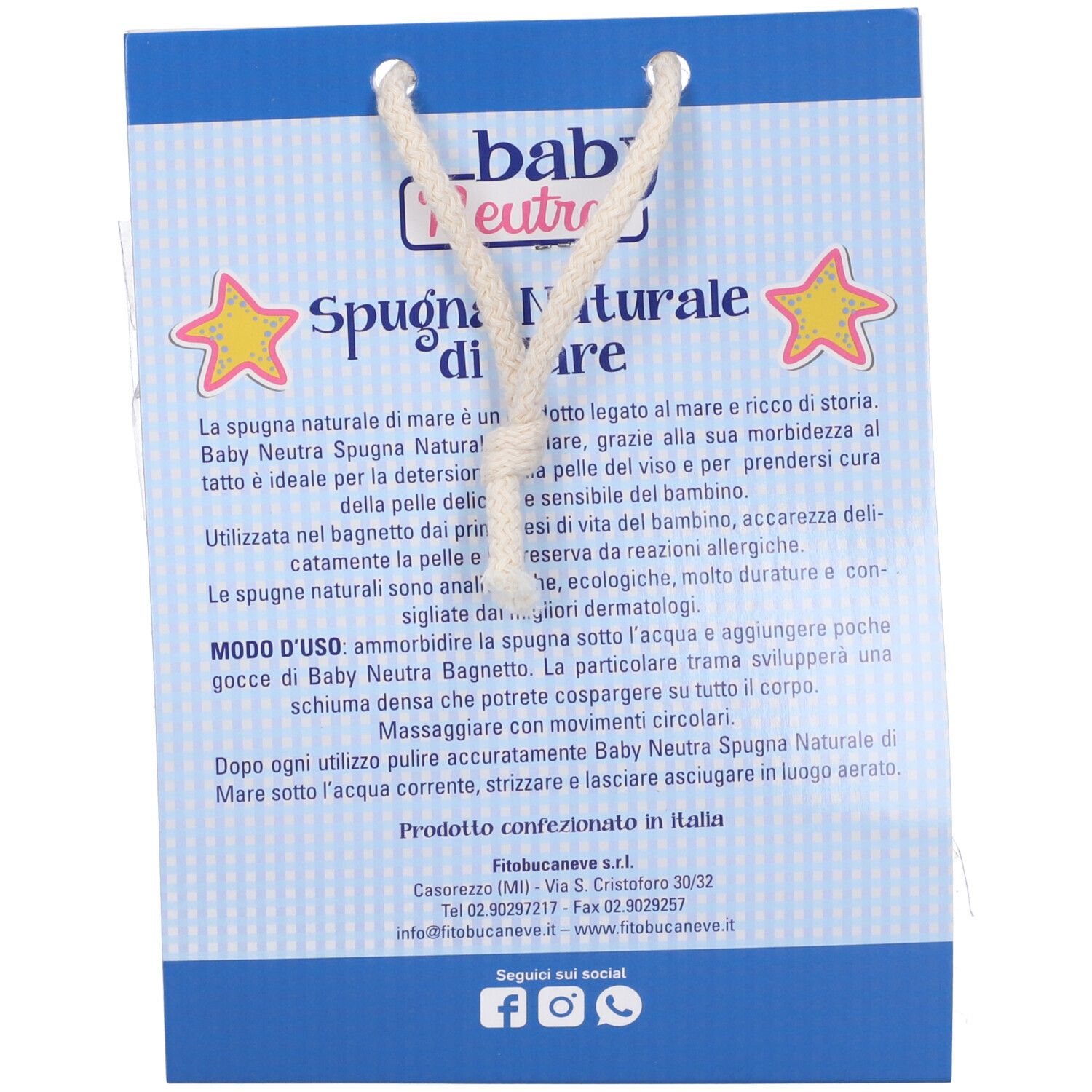 Baby Neutra Spugna Naturale Di Mare 12/48 Mesi